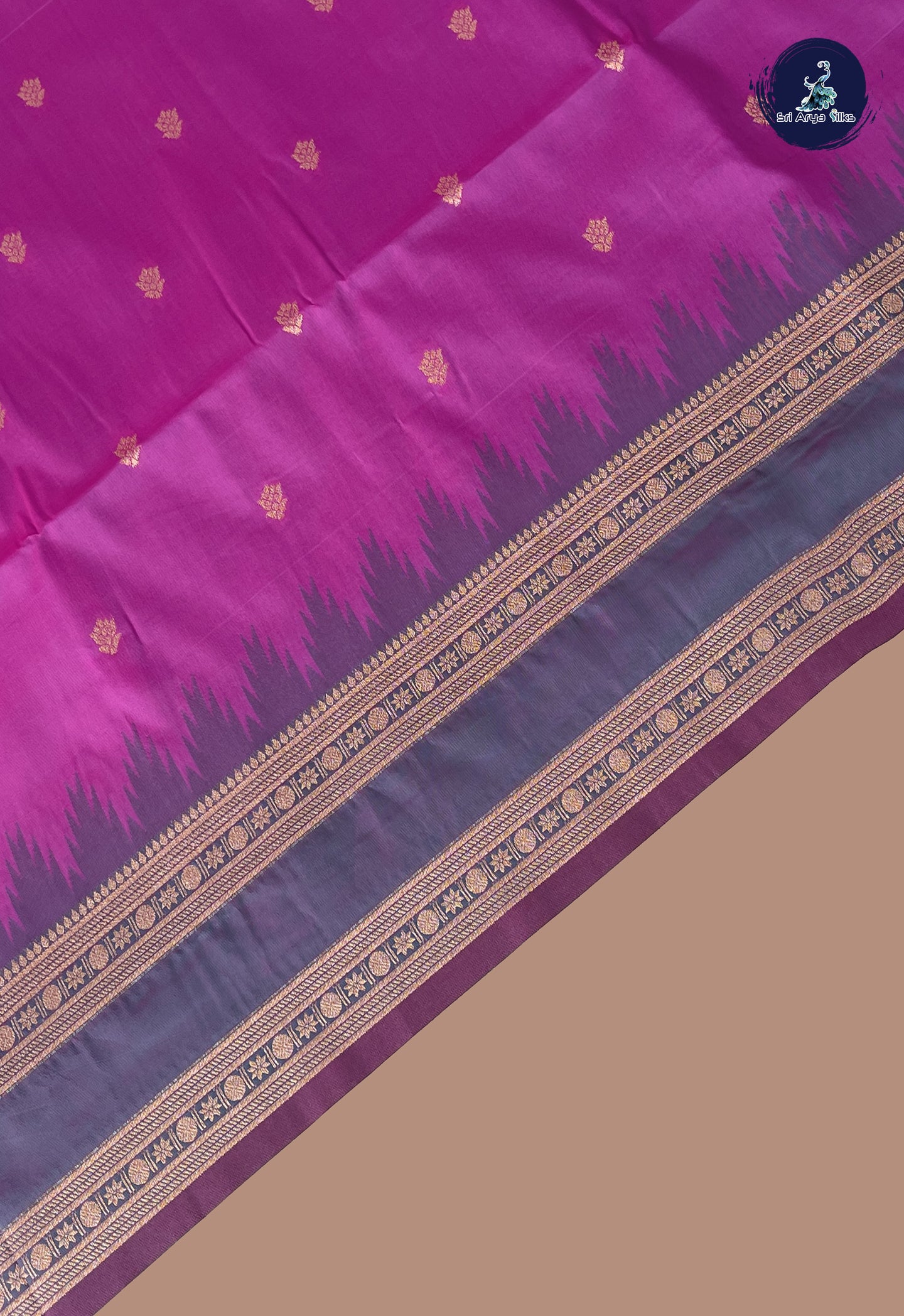 Pink Semi Soft Silk Saree With Zari Buttas Pattern
