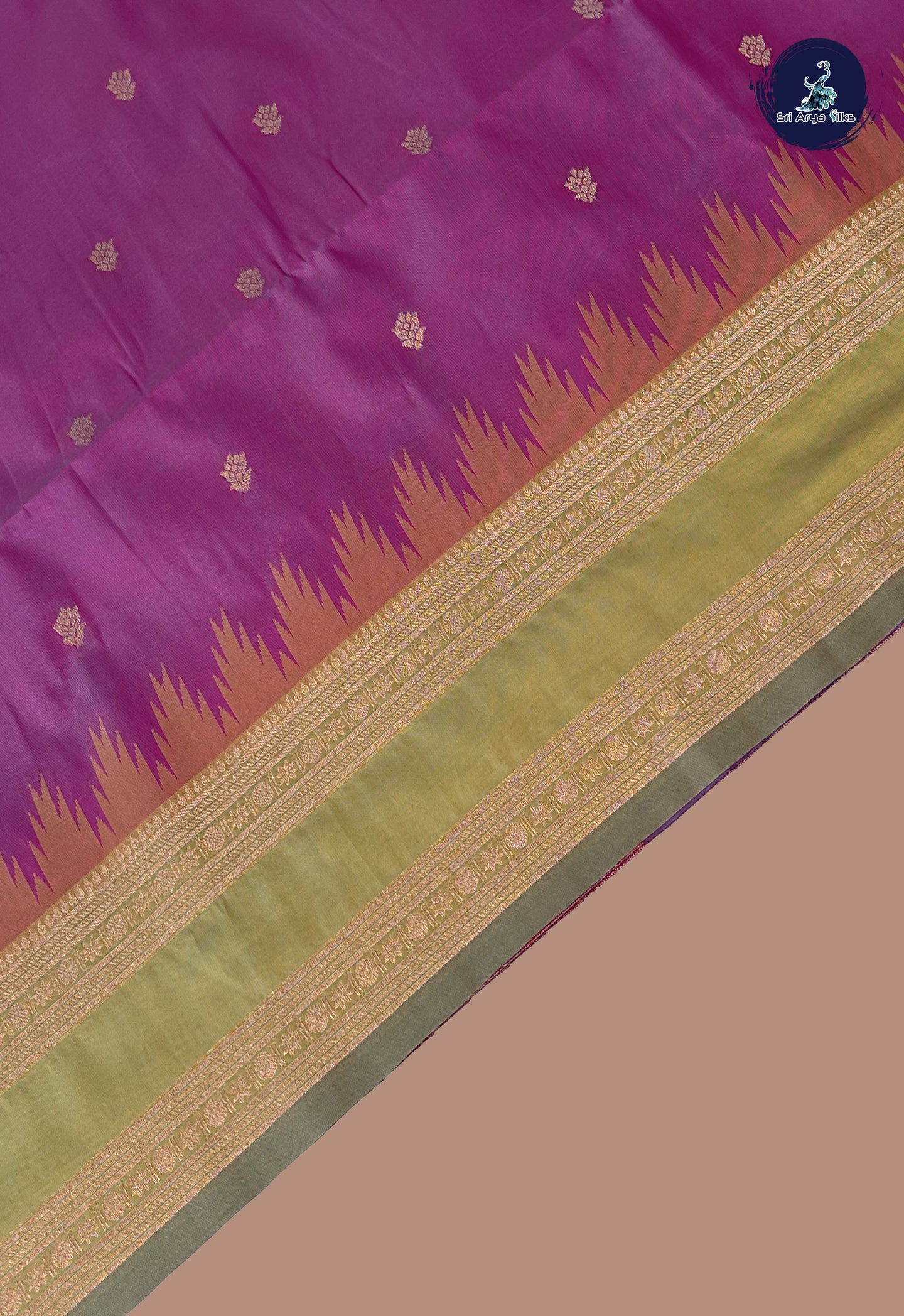 Dual Tone Pink Semi Soft Silk Saree With Zari Buttas Pattern