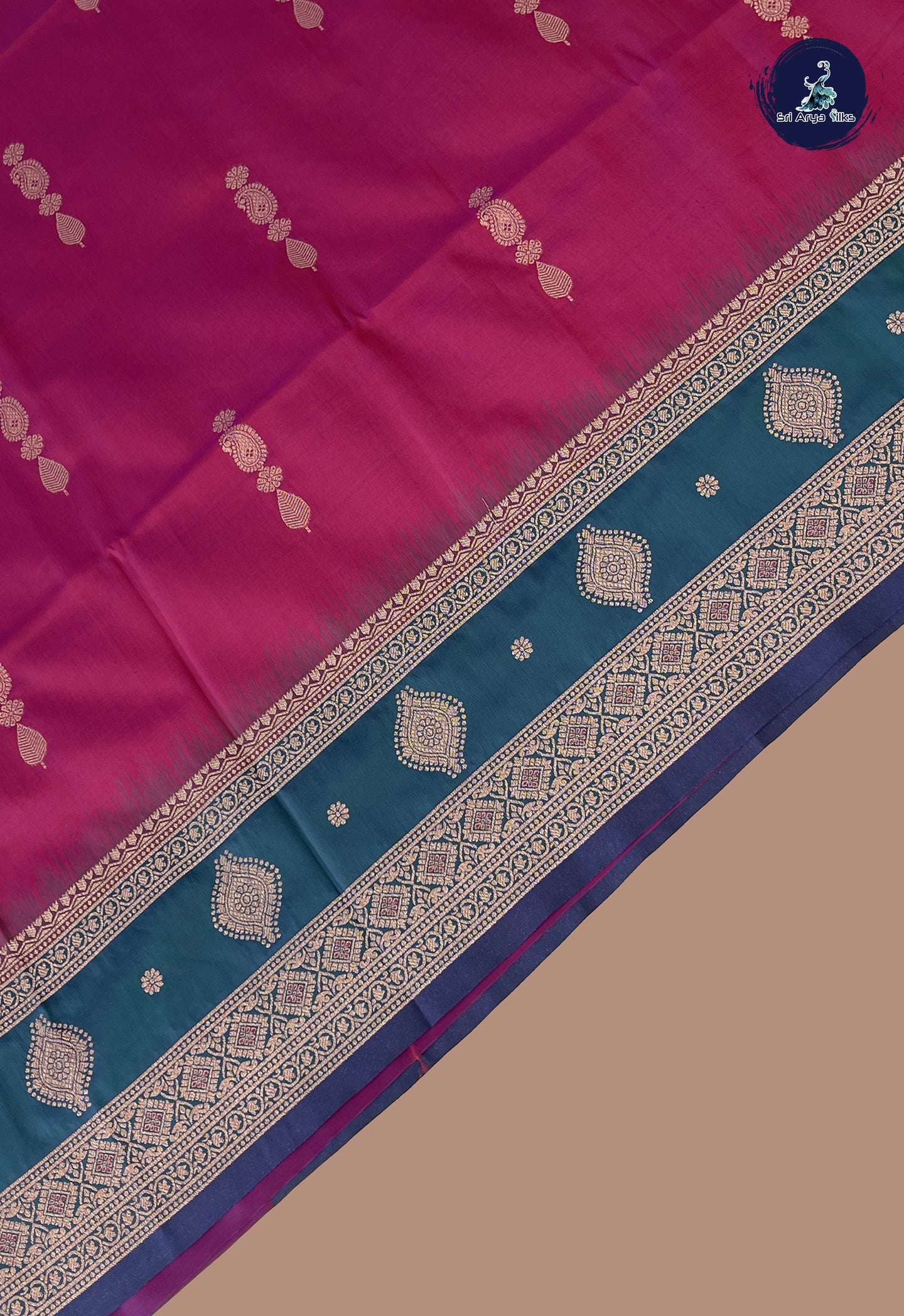 BeetRoot Shade Semi Soft Silk Saree With Zari Buttas Pattern