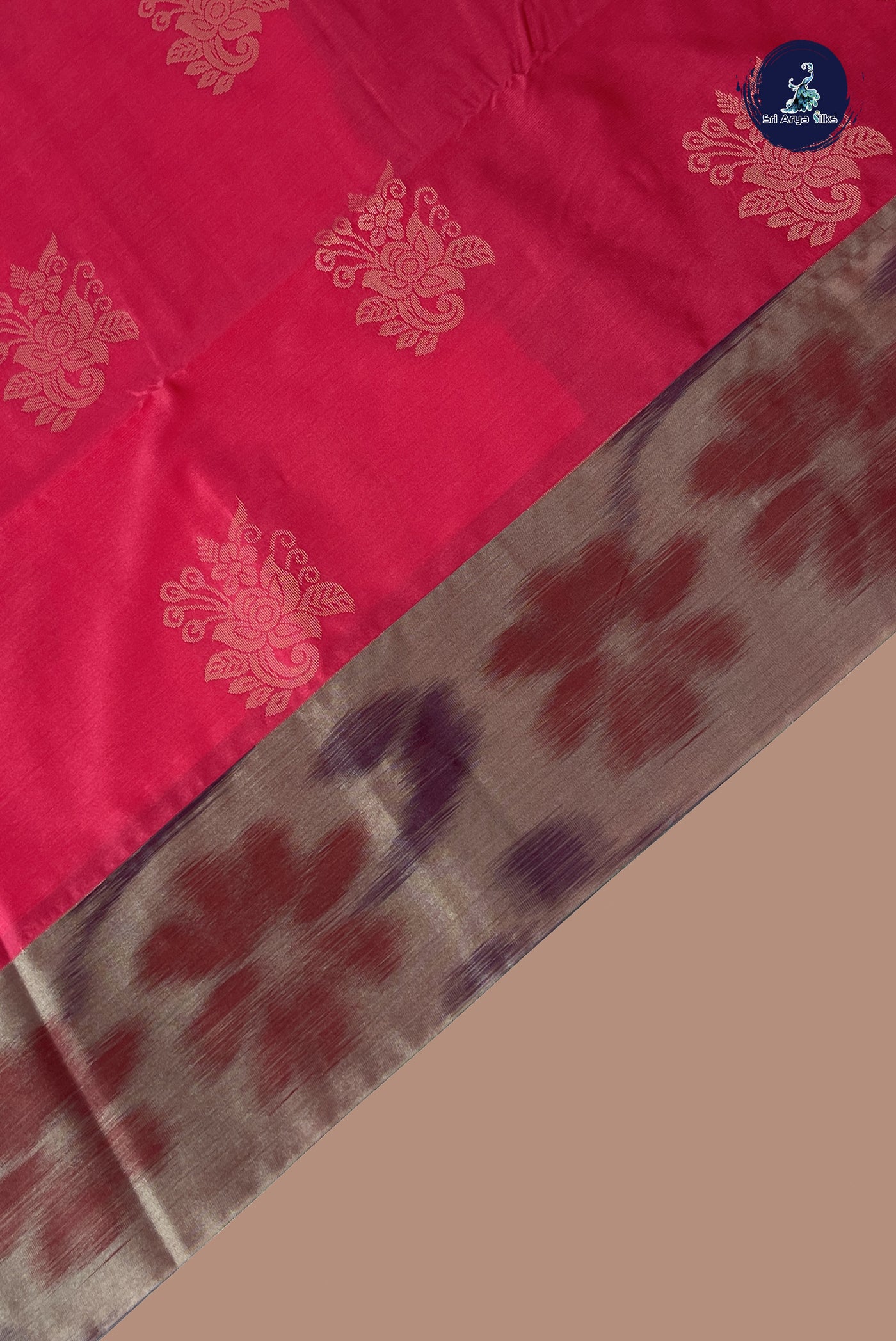 Magenta Pink Semi Soft Silk Saree With Zari Buttas Pattern