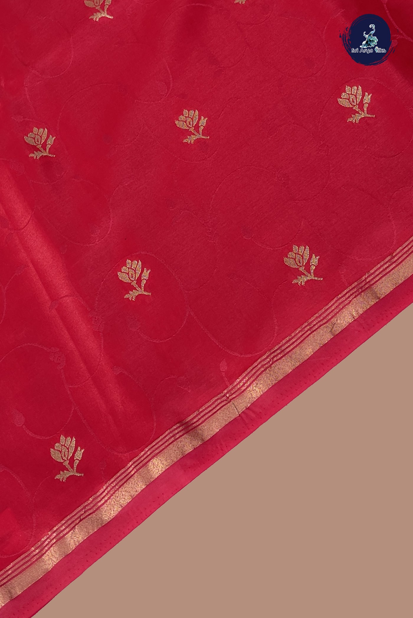 Reddish Pink Semi Silk Saree With Embossed Pattern