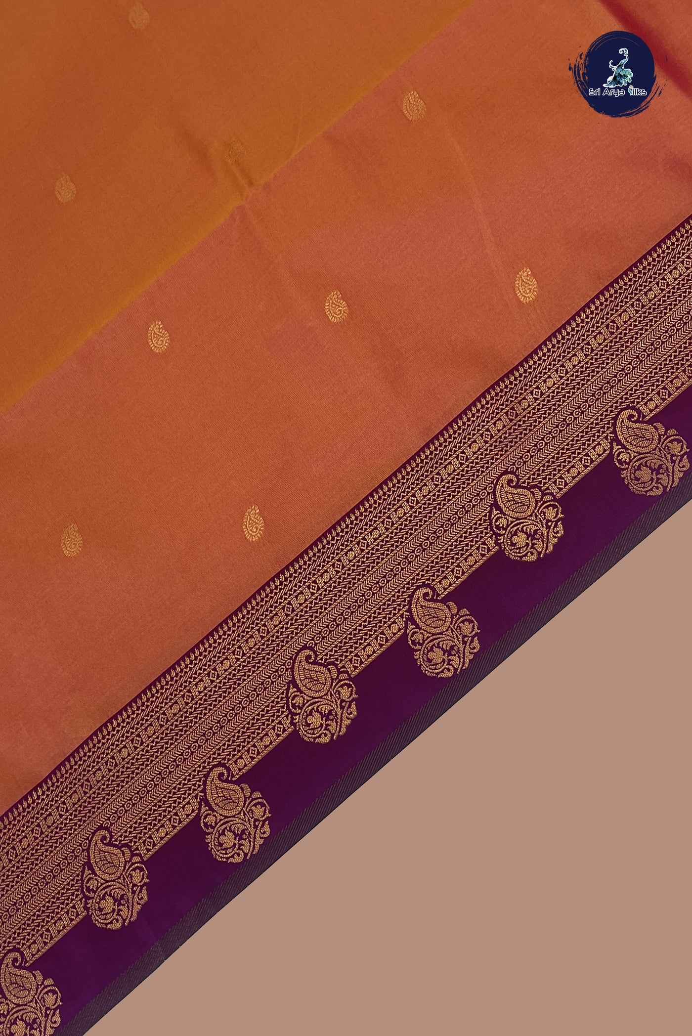 Dual Tone Pink Semi Silk Saree With Zari Buttas Pattern