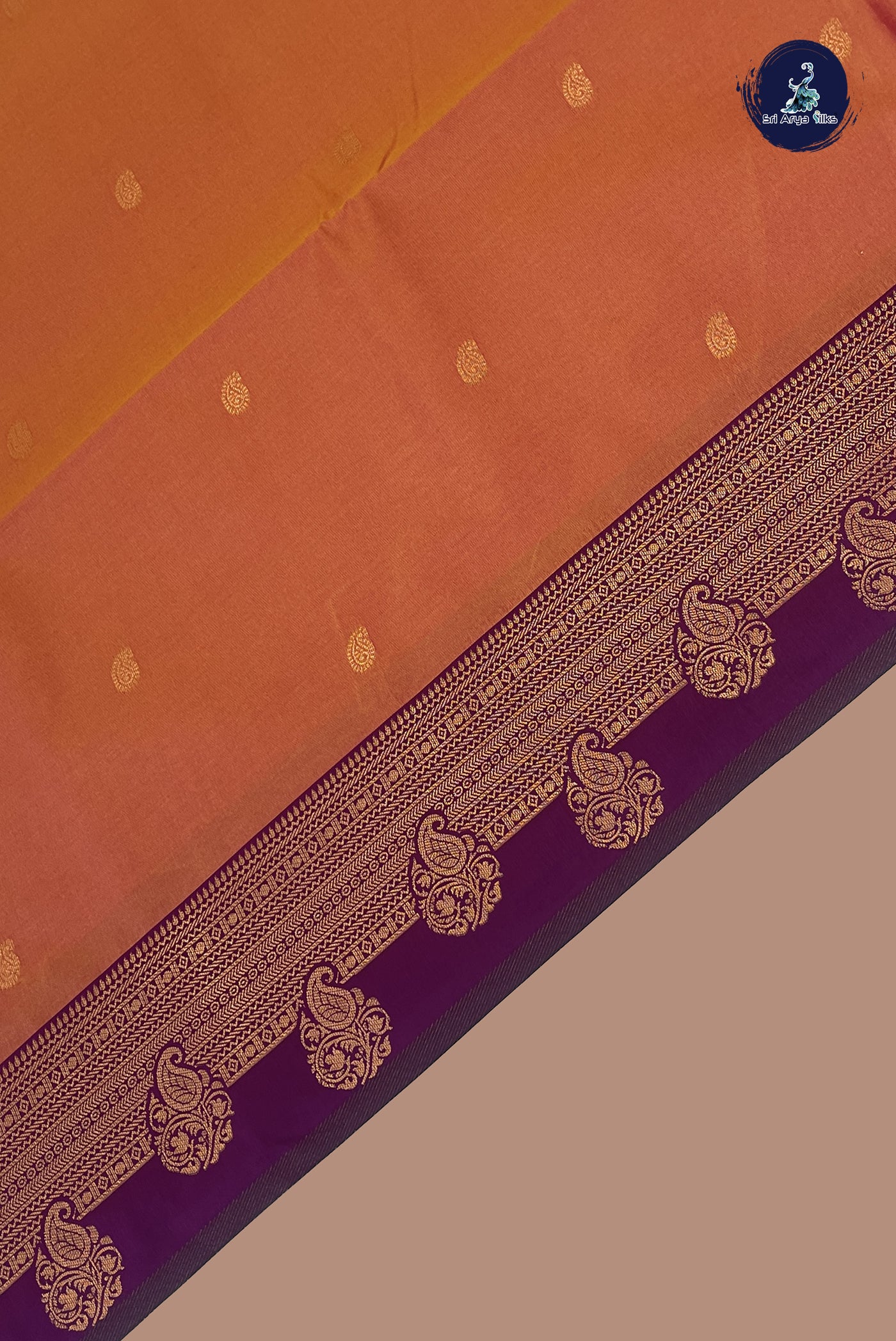 Dual Tone Pink Semi Silk Saree With Zari Buttas Pattern