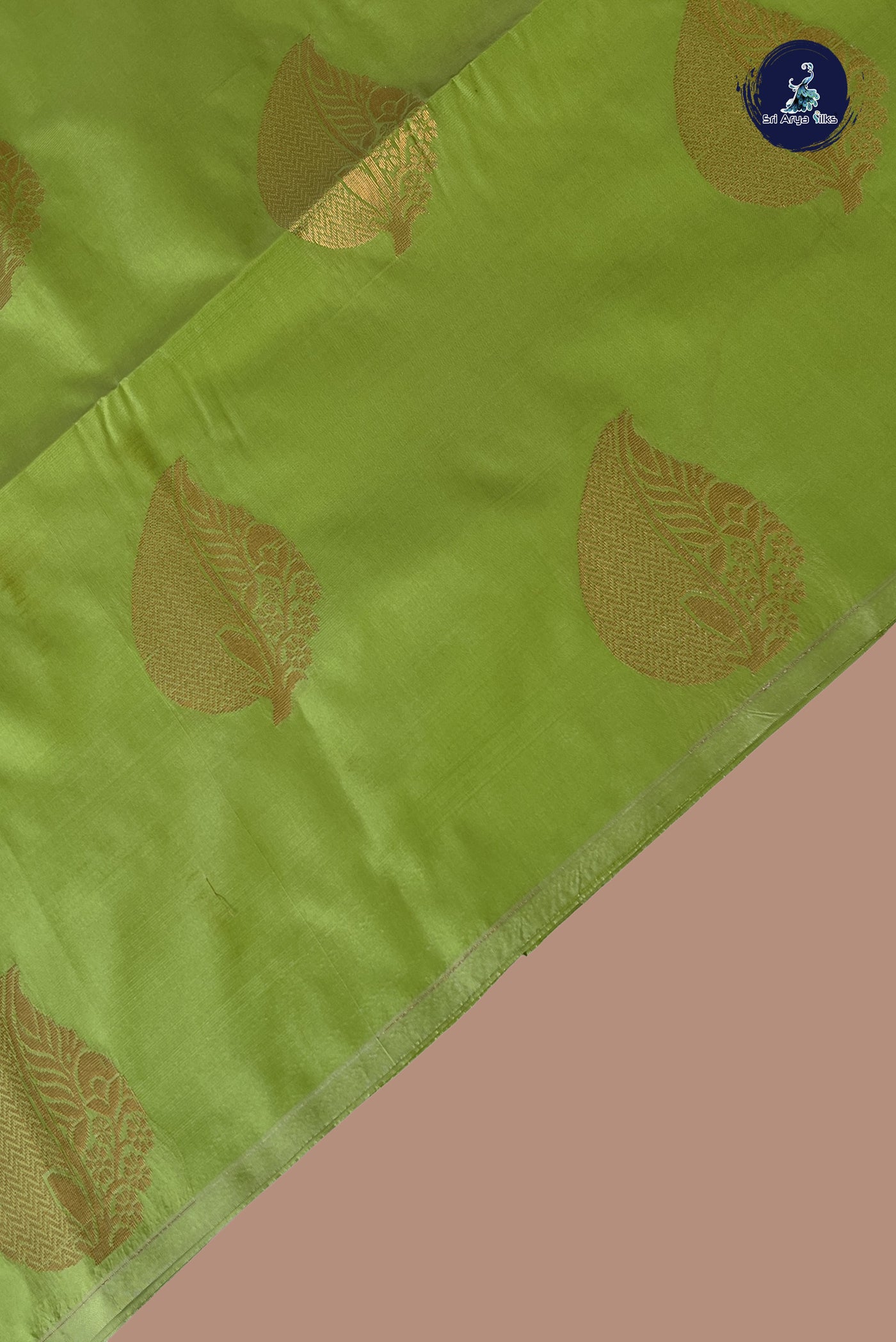 Pastel Green Semi Silk Saree With Zari Buttas Pattern