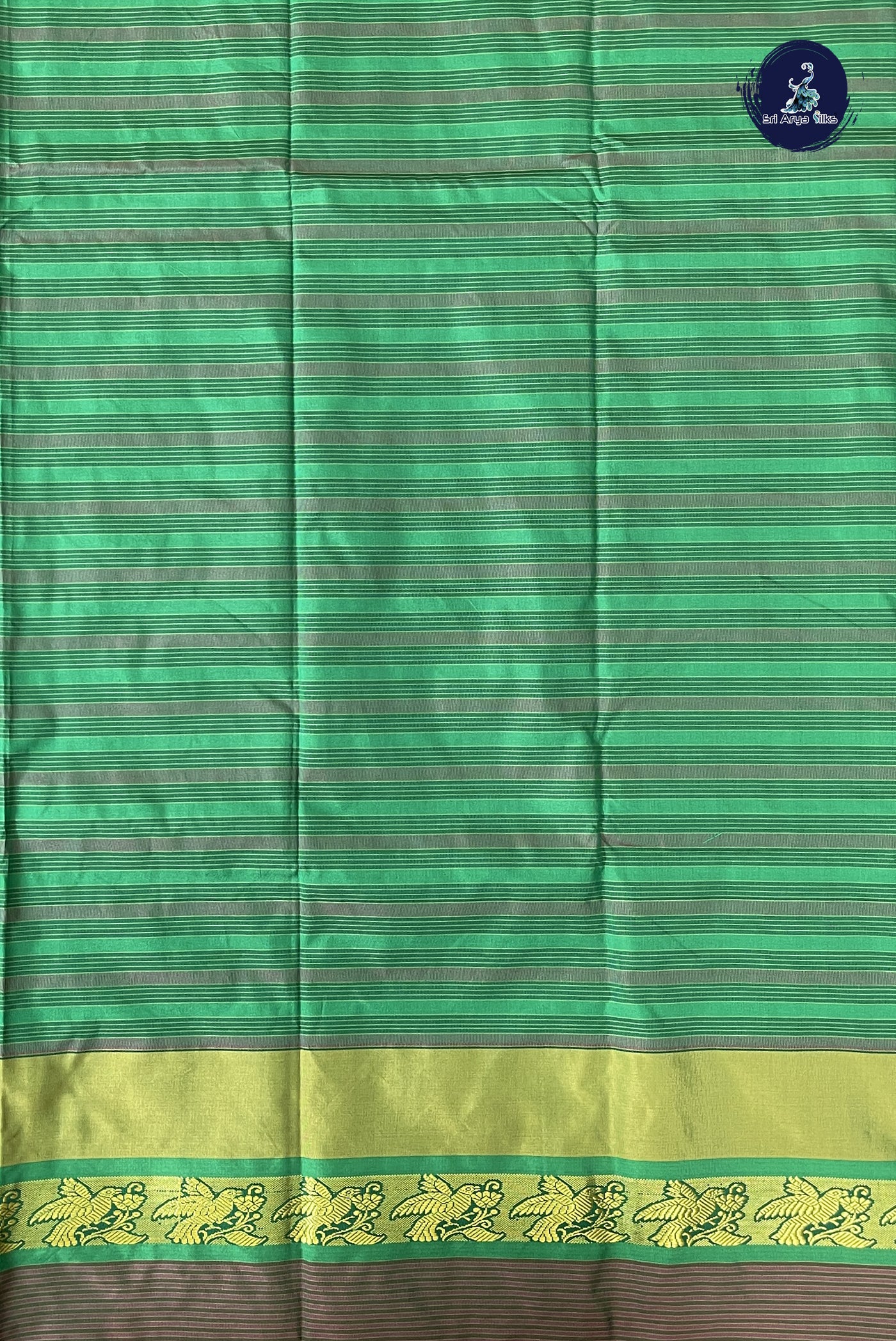 Multi Colour Semi Silk Saree With Stripes Pattern
