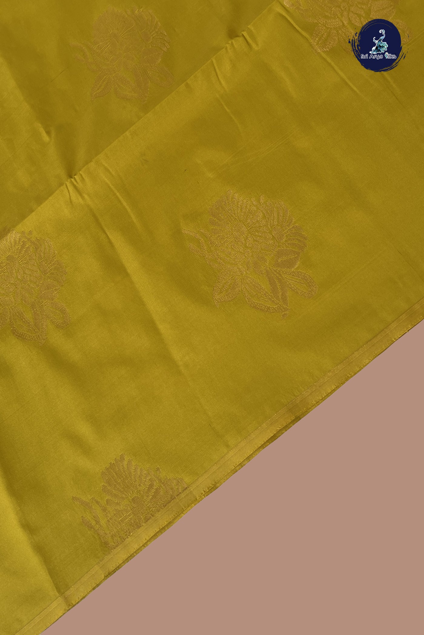 Golden Mustard Semi Soft Silk Saree With Zari Buttas Pattern