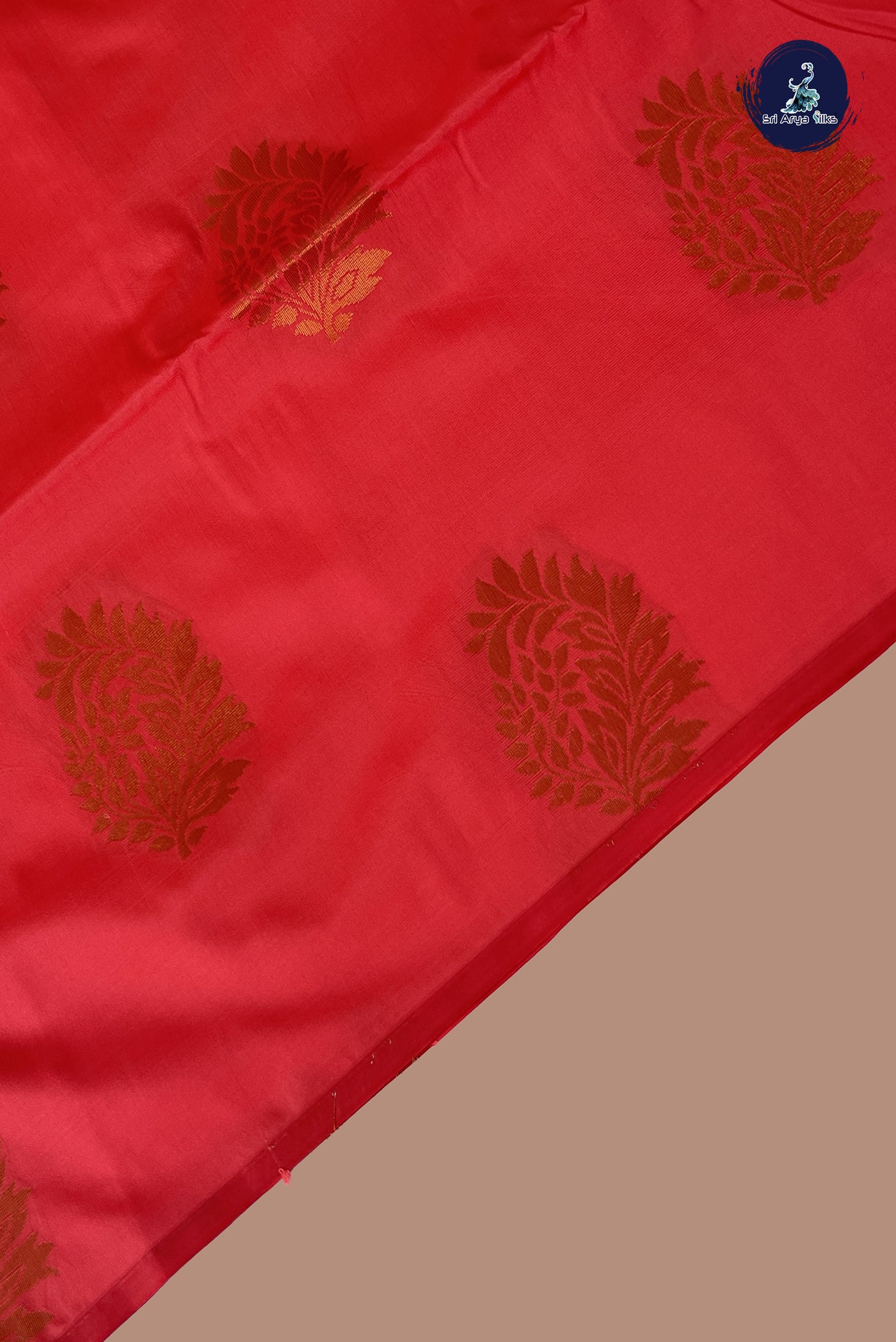 Peach Semi Soft Silk Saree With Zari Buttas Pattern