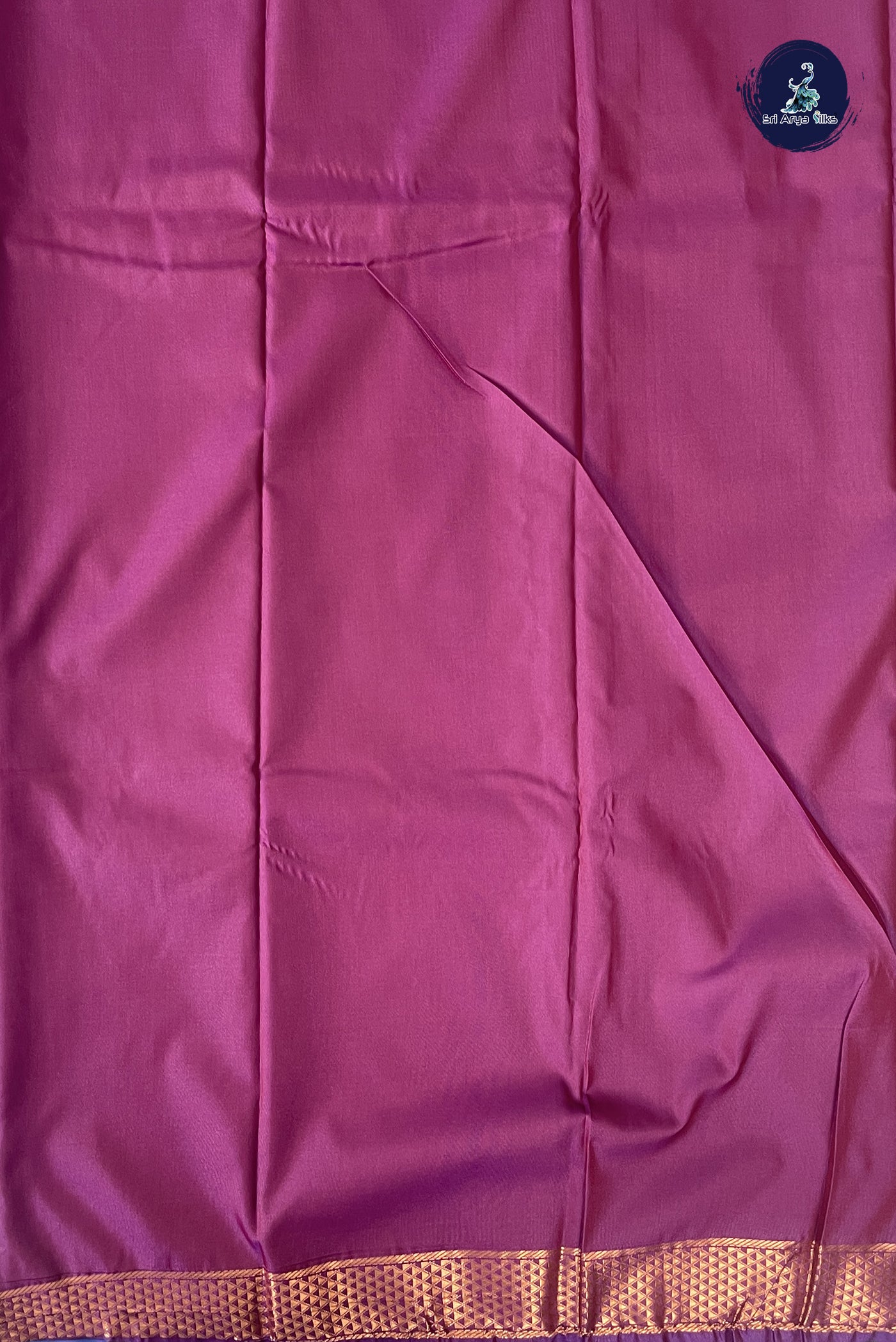 Blue Semi Silk Saree With Plain Pattern