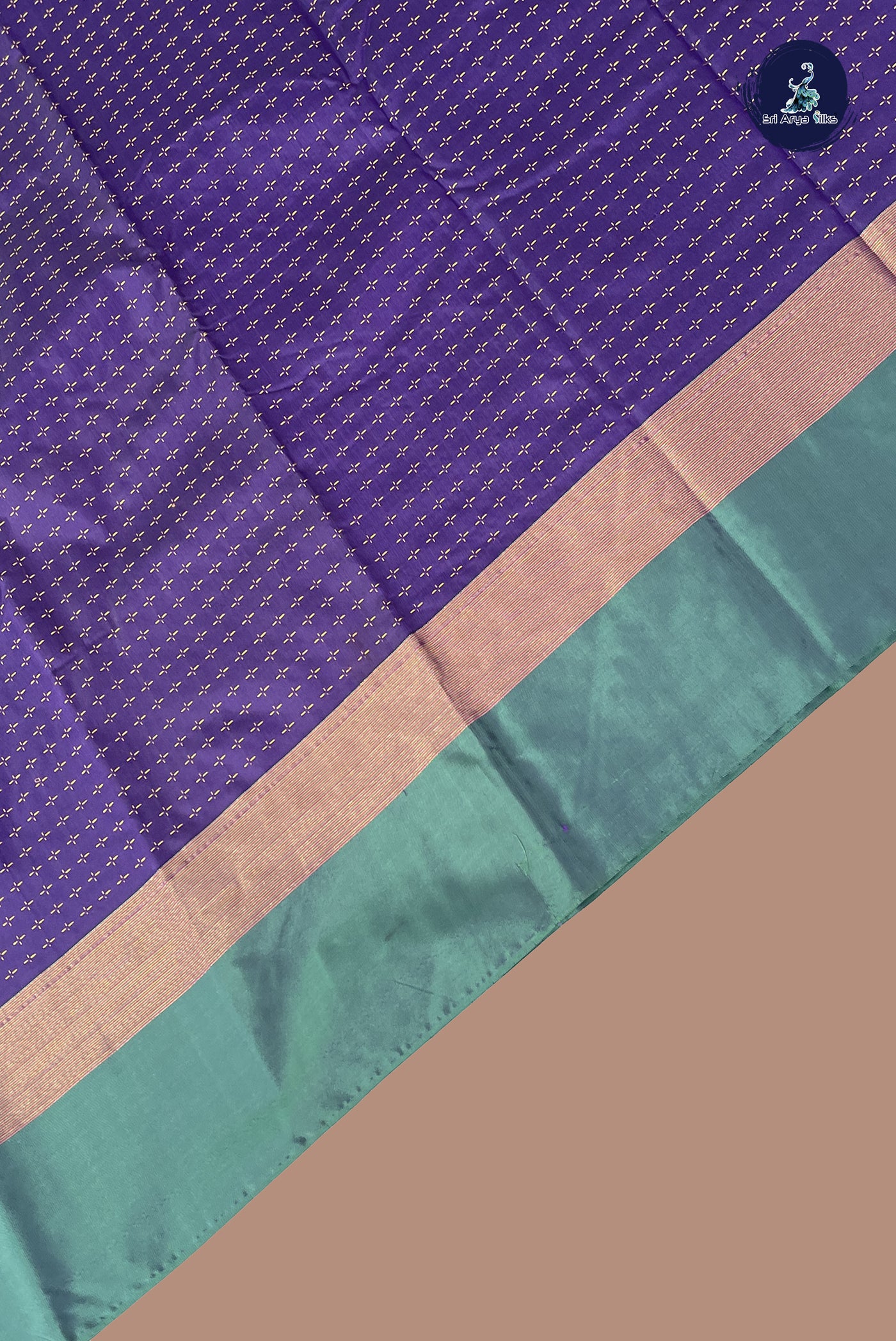 Navy Blue Semi Silk Saree With Buttas Pattern