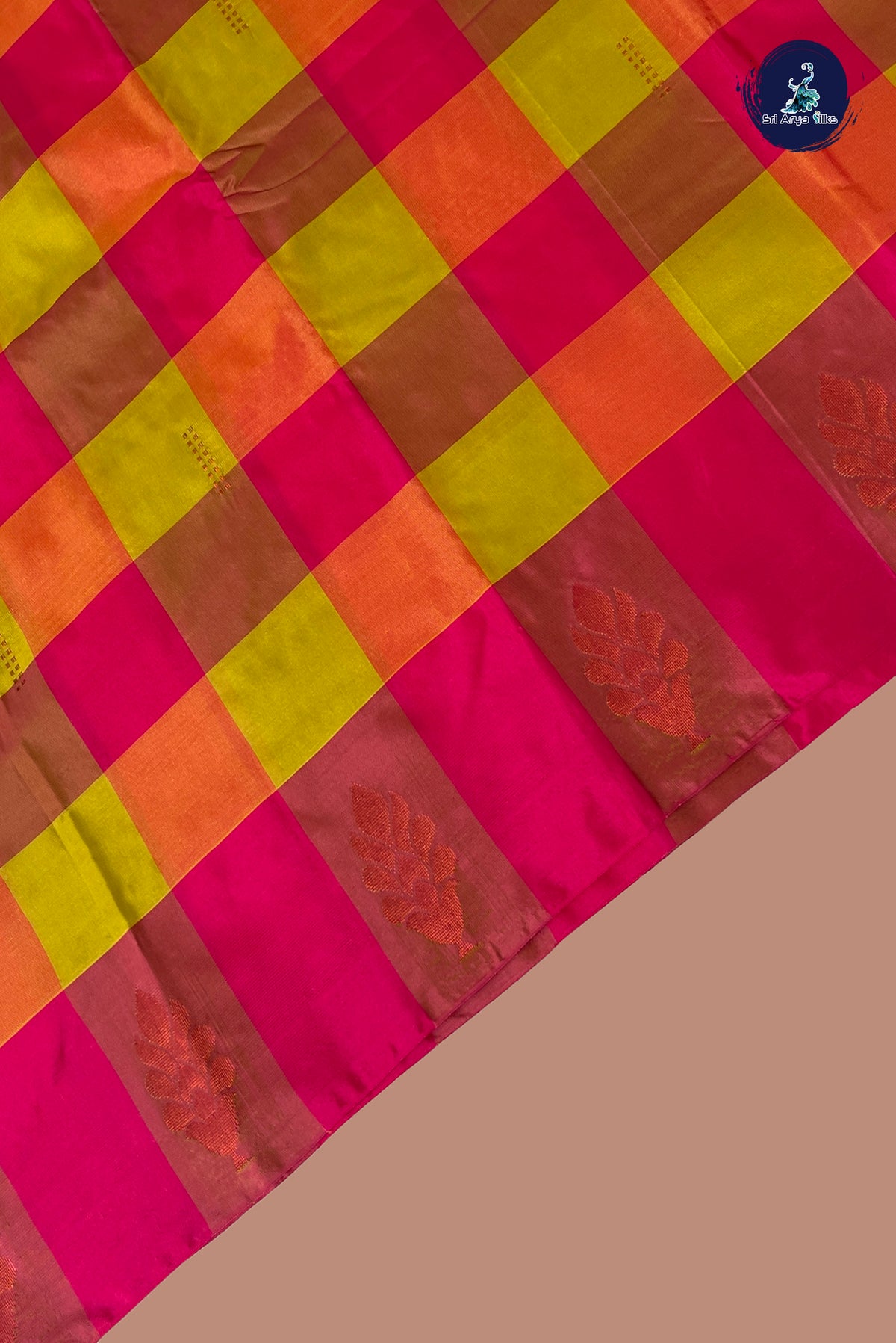 Multi Colour Semi Silk Saree With Paalum Pazham Kattam Pattern