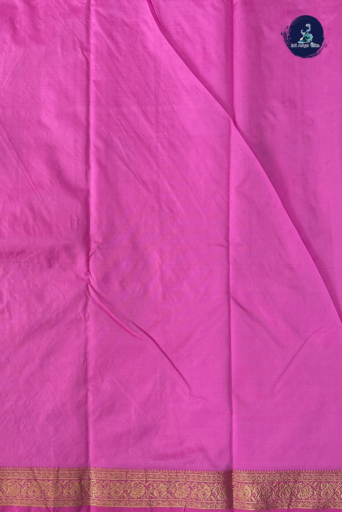 Lotus Pink Semi Silk Saree With Zari Buttas Pattern