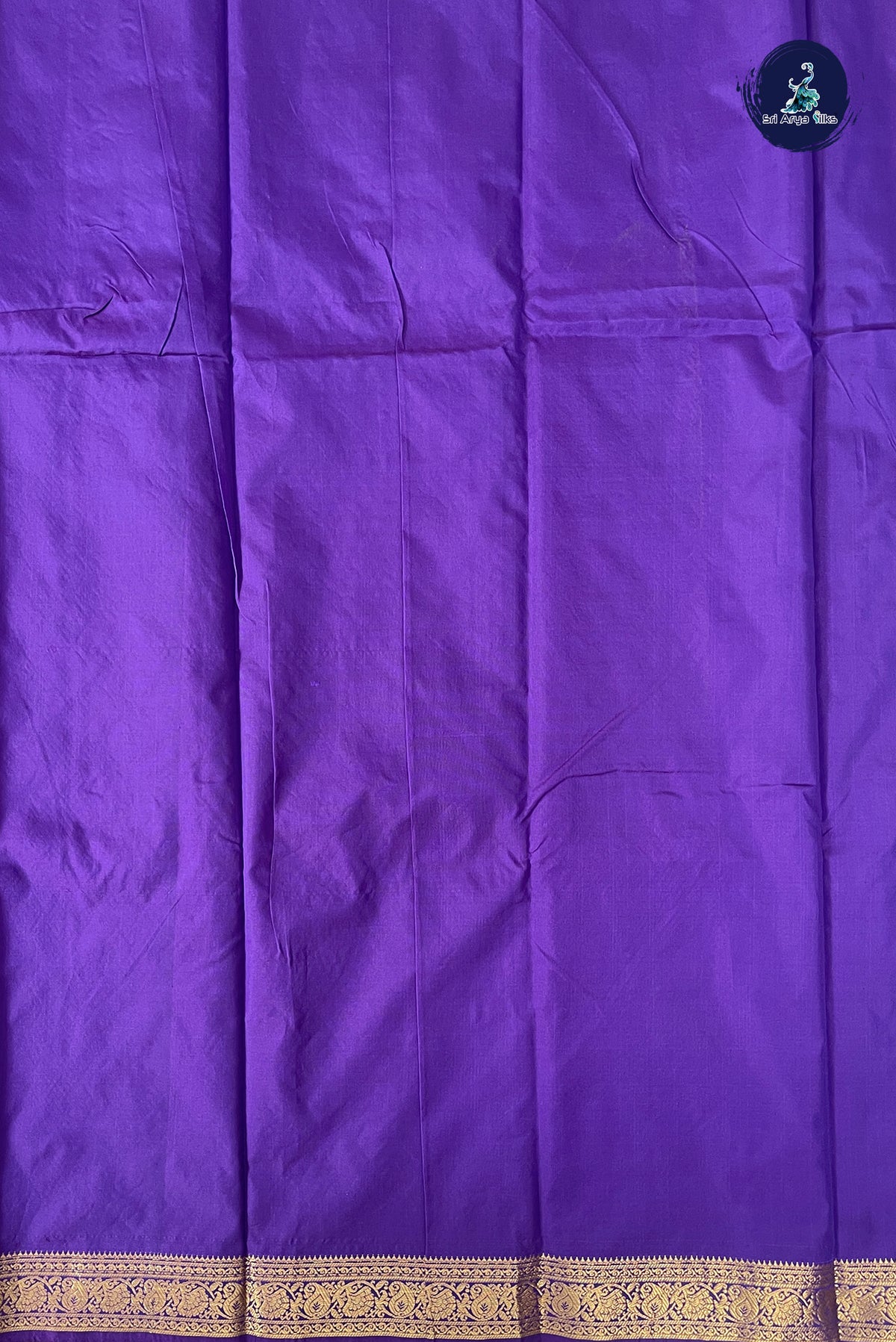 Violet Semi Silk Saree With Zari Buttas Pattern