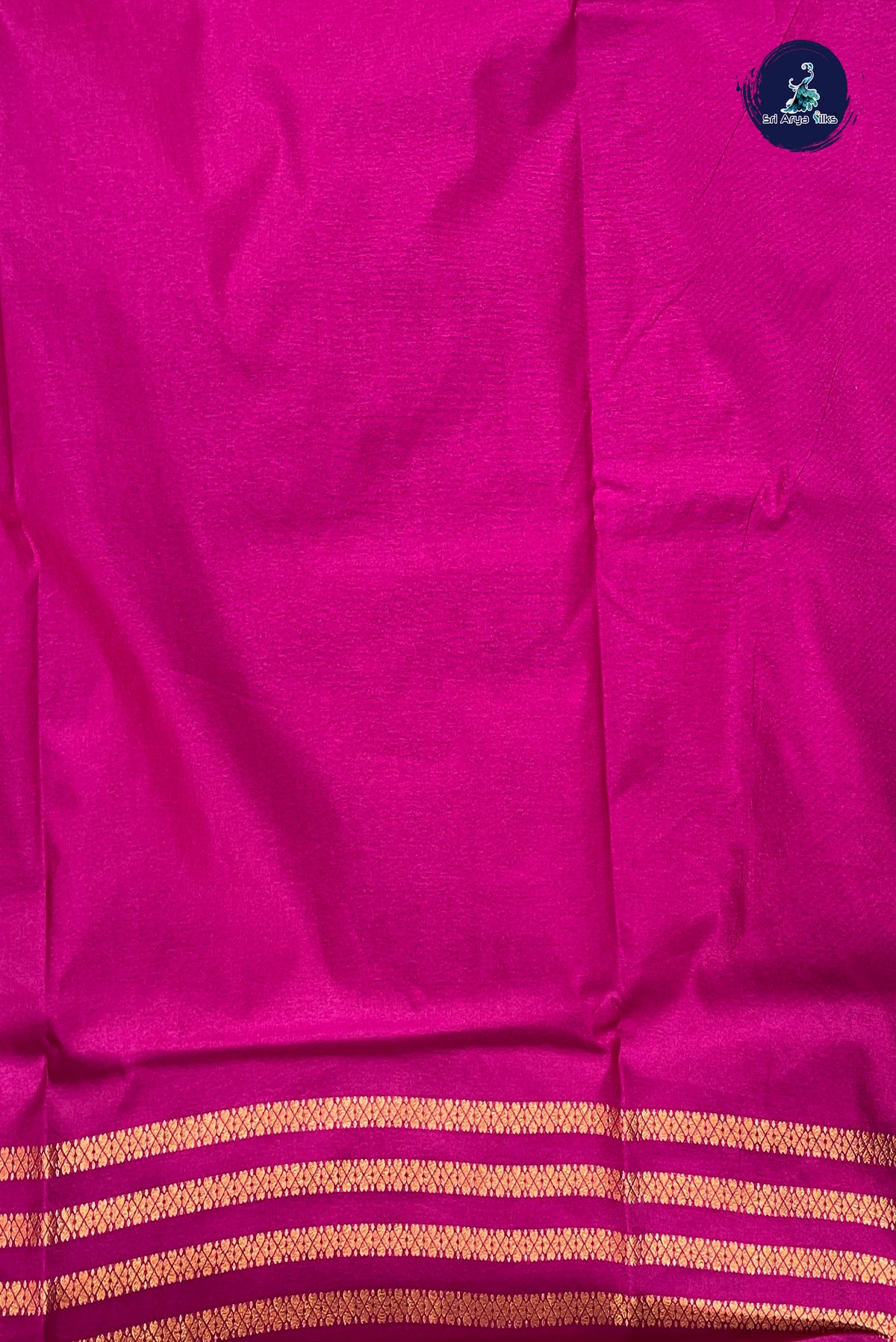 Magenta Semi Silk Saree With Zari Buttas Pattern