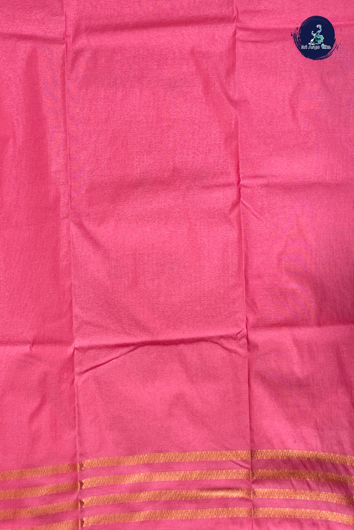 Light Pink Semi Silk Saree With Zari Buttas Pattern