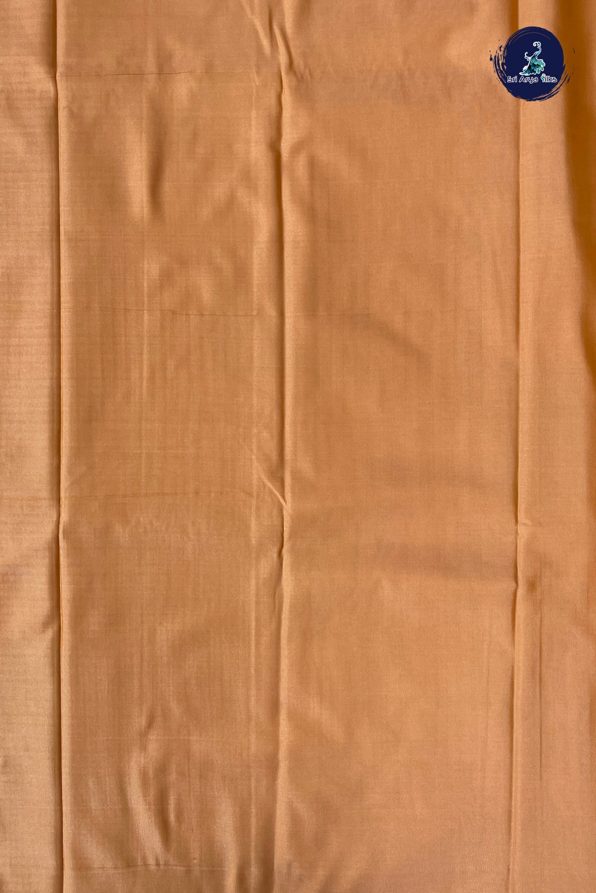 Peach Semi Silk Saree With Stripes Pattern