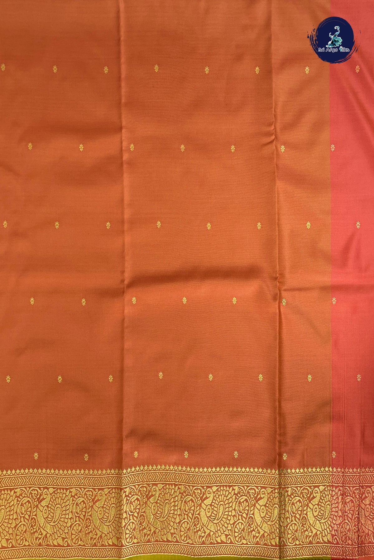 Dual Tone Mehendi Green Semi Silk Saree With Stripes Pattern