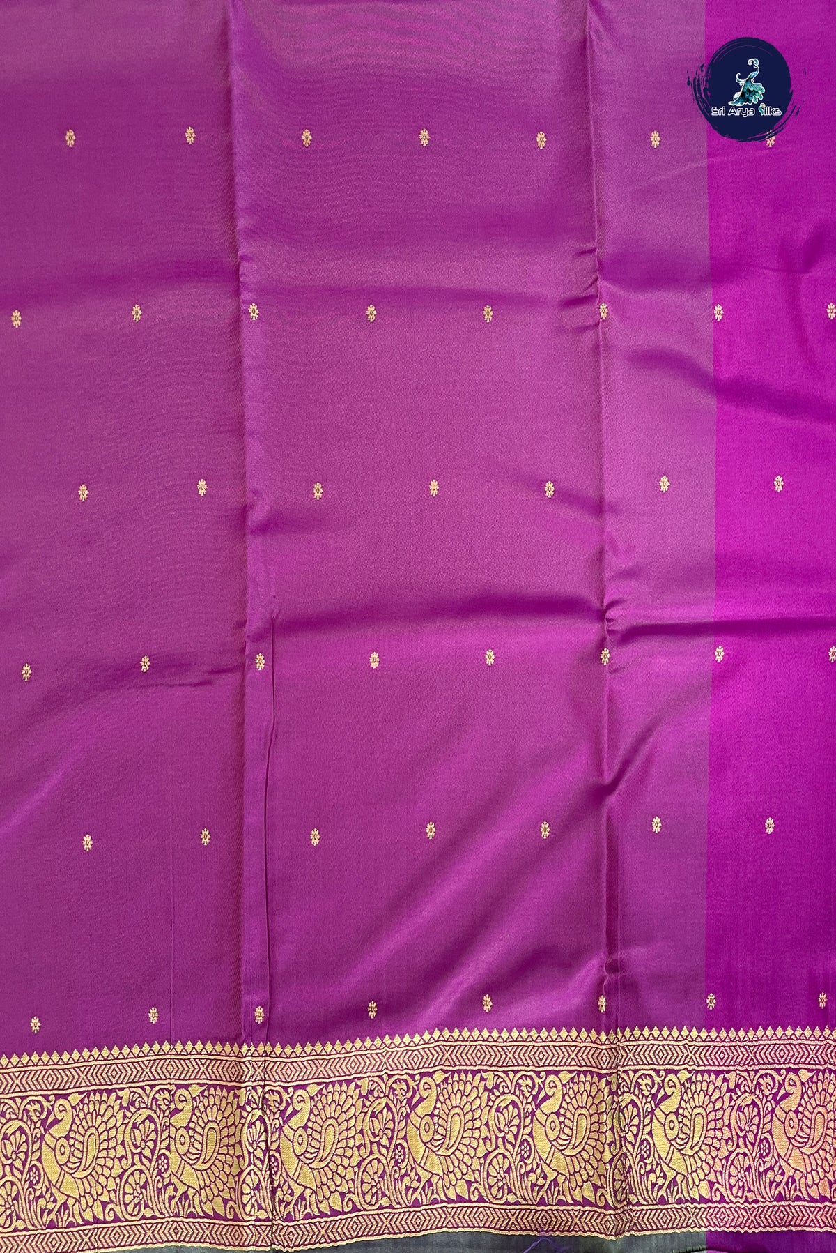 Bluish Green Semi Silk Saree With Stripes Pattern