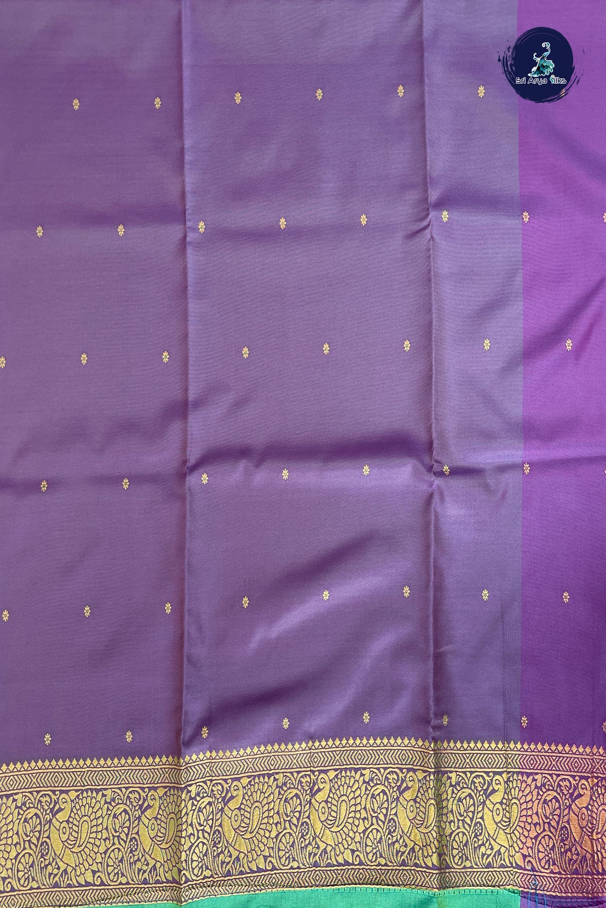 Green Semi Silk Saree With Stripes Pattern