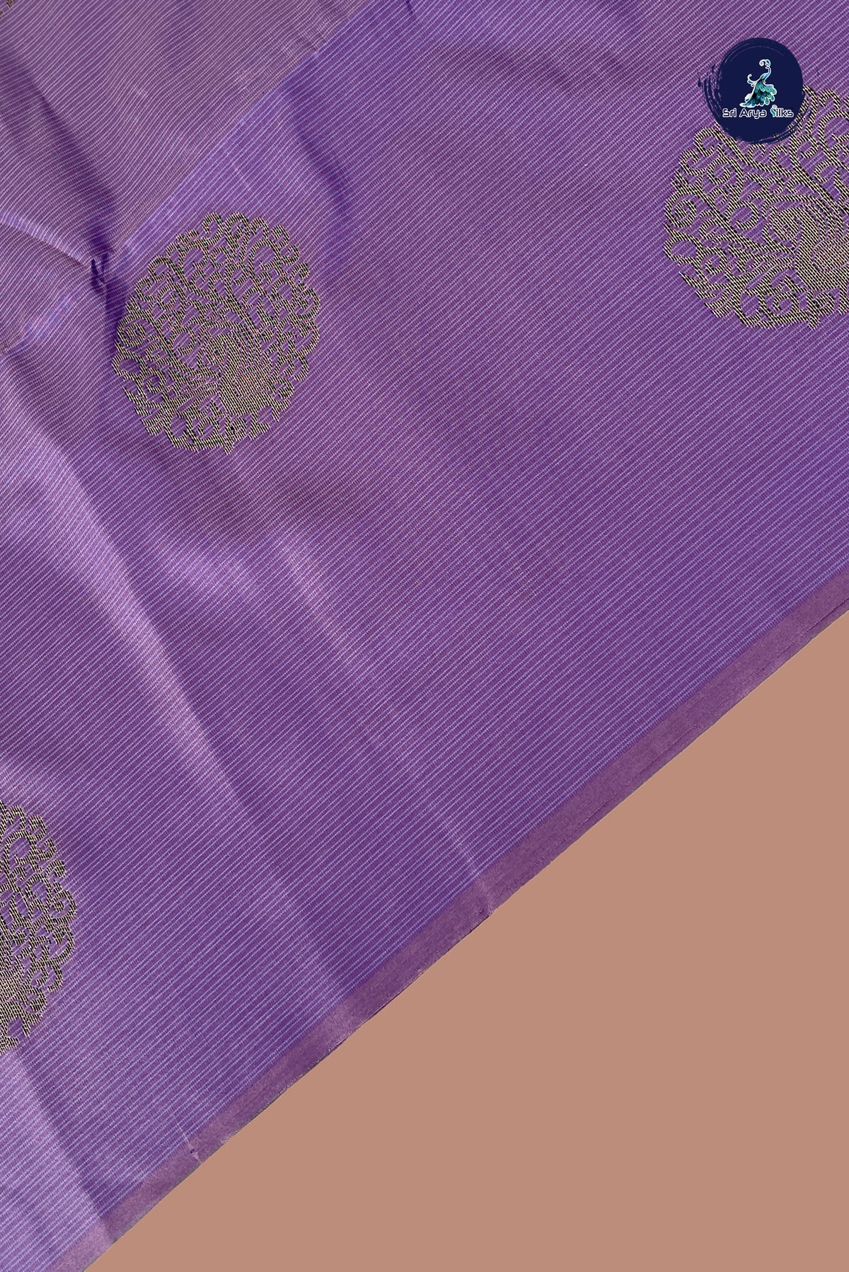 Lavender Semi Soft Silk Saree With Zari Buttas Pattern