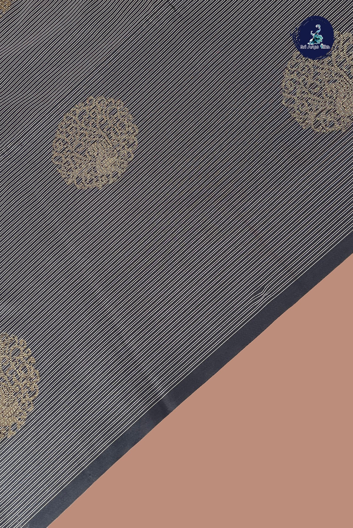 Black Semi Soft Silk Saree With Zari Buttas Pattern