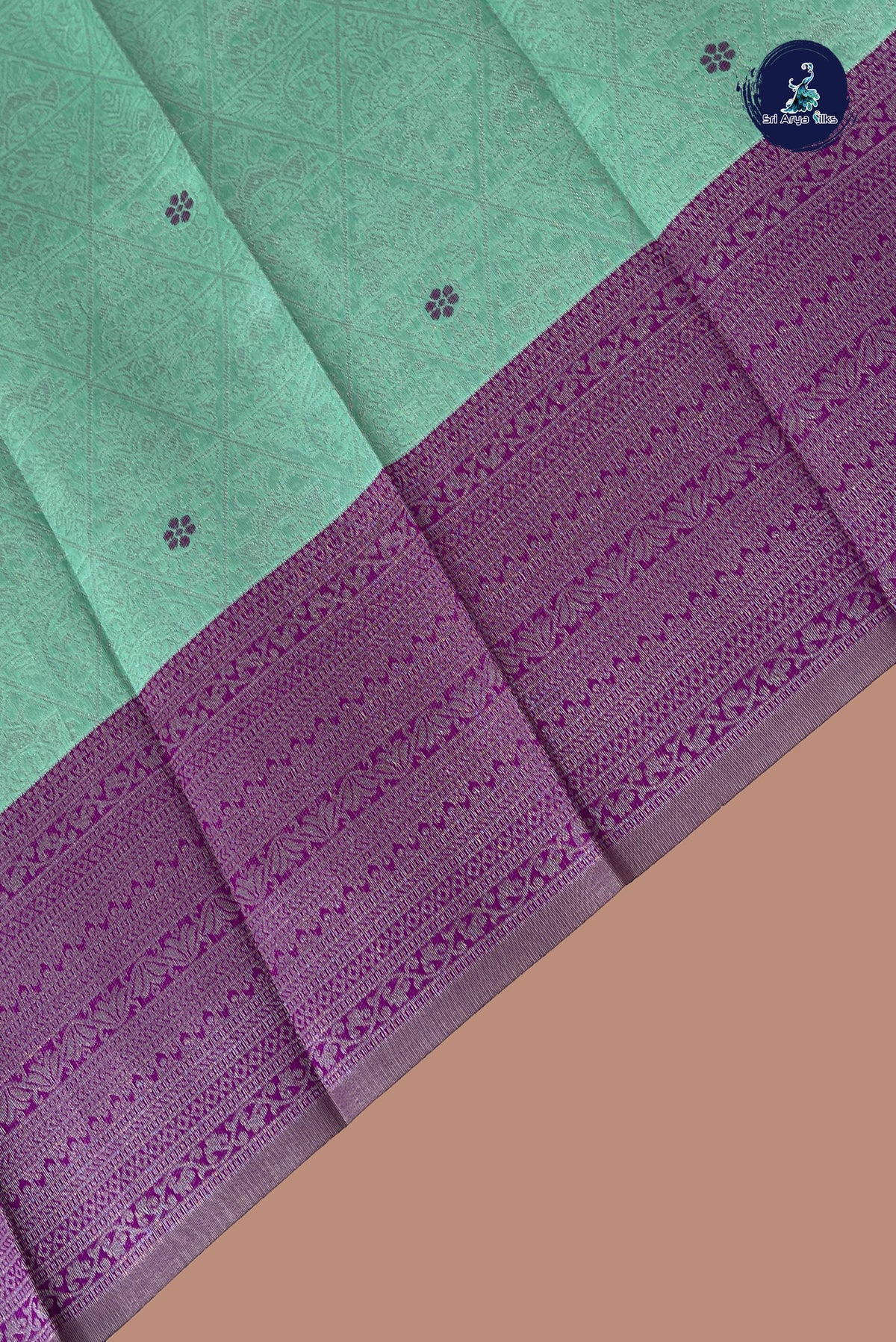 Pastel Shade Semi Silk Saree With Jacquard Pattern