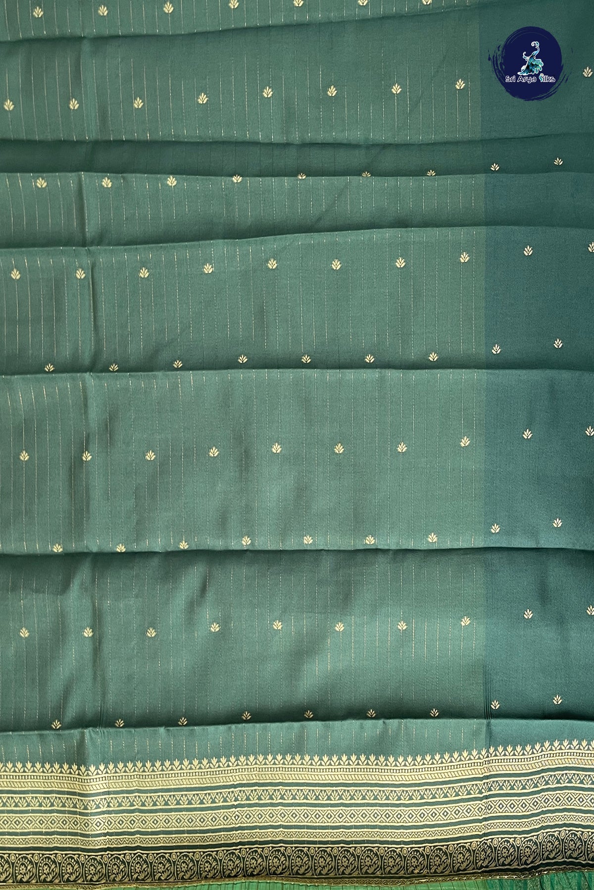 Light Green Semi Silk Saree With Zari Checked Pattern