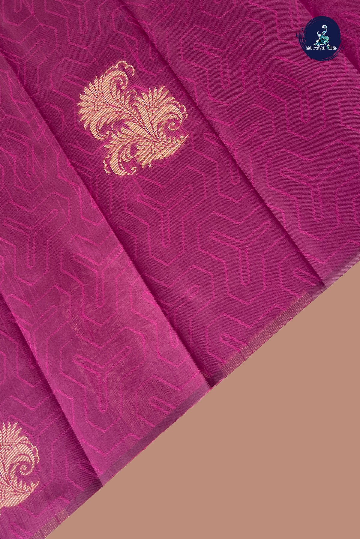 BeetRoot Shade Semi Silk Saree With Zari Buttas Pattern