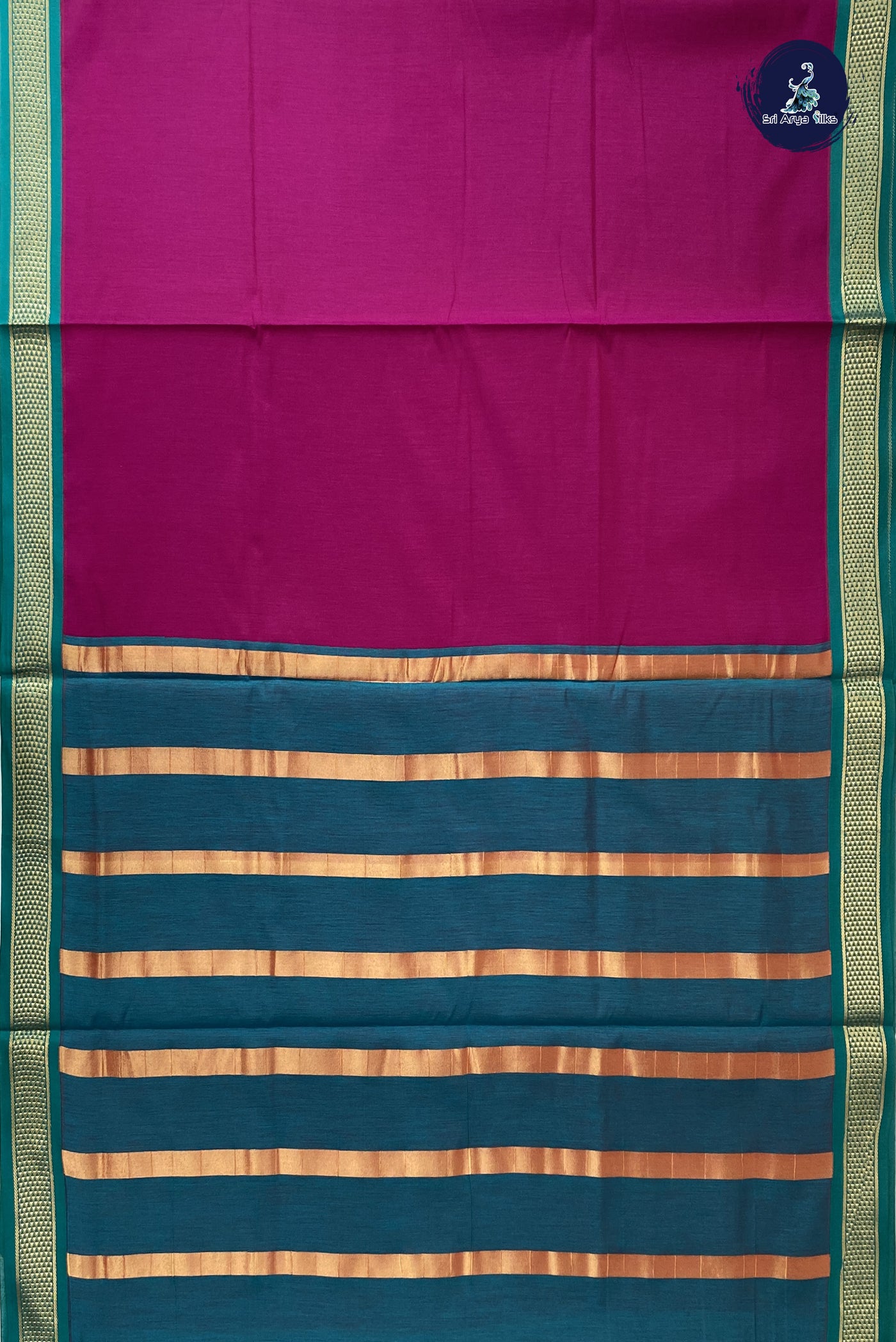 Vadamalli Madisar Semi Silk Cotton Saree With Plain Pattern