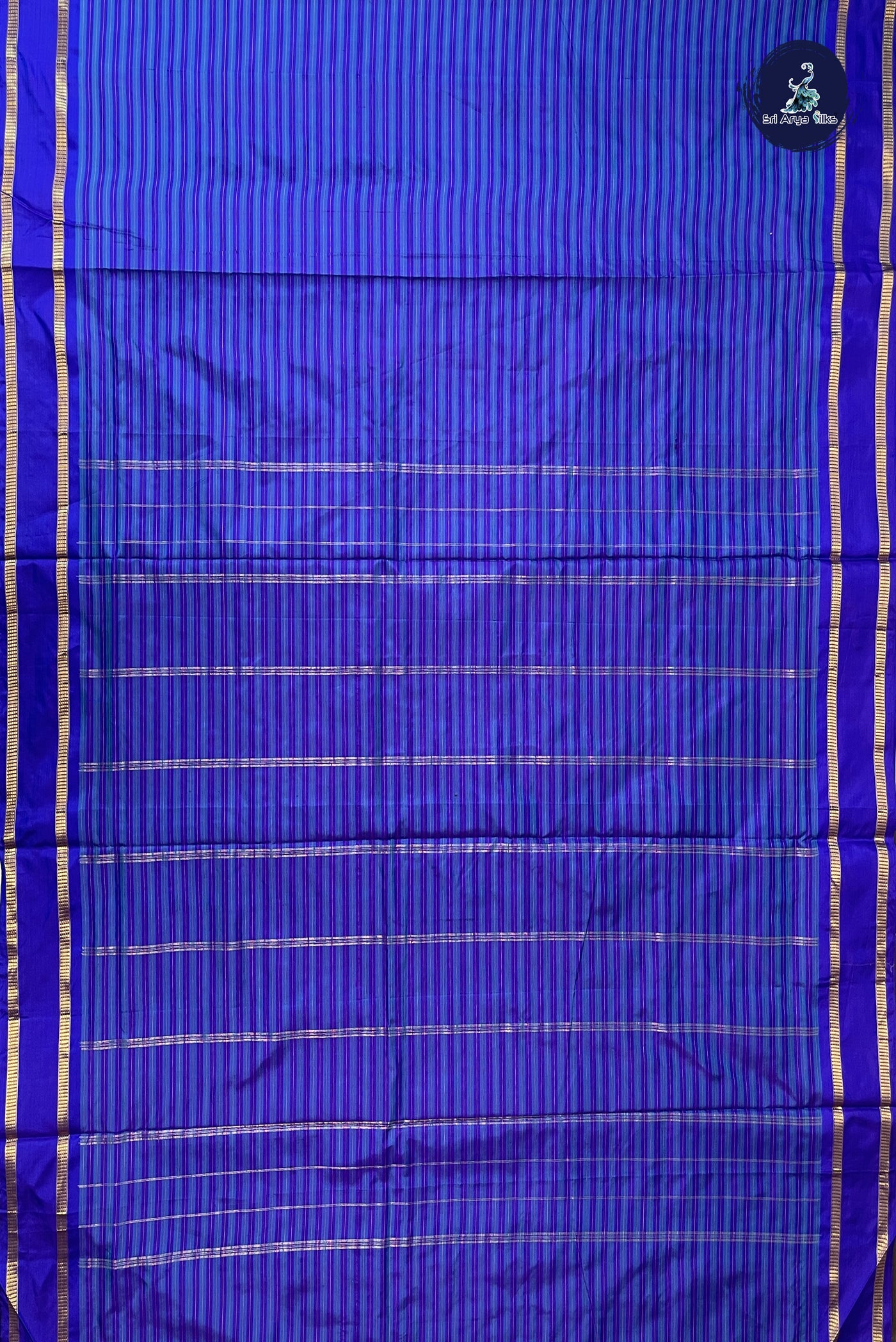Violet Madisar 10 Yards Silk Saree With Vaazhapoo Design Pattern