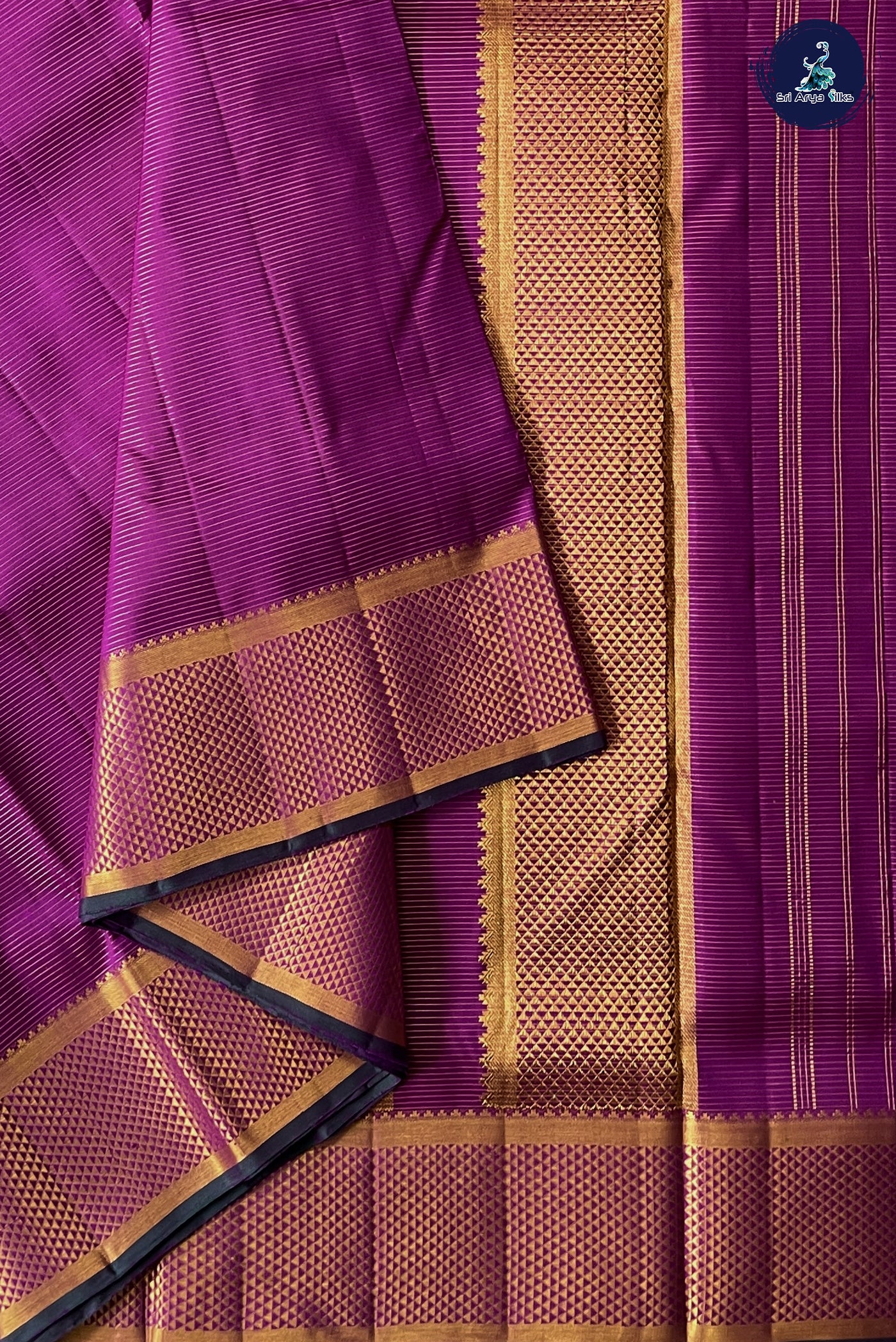 Vadamalli Madisar 10 Yards Silk Saree With Vaira Oosi Pattern