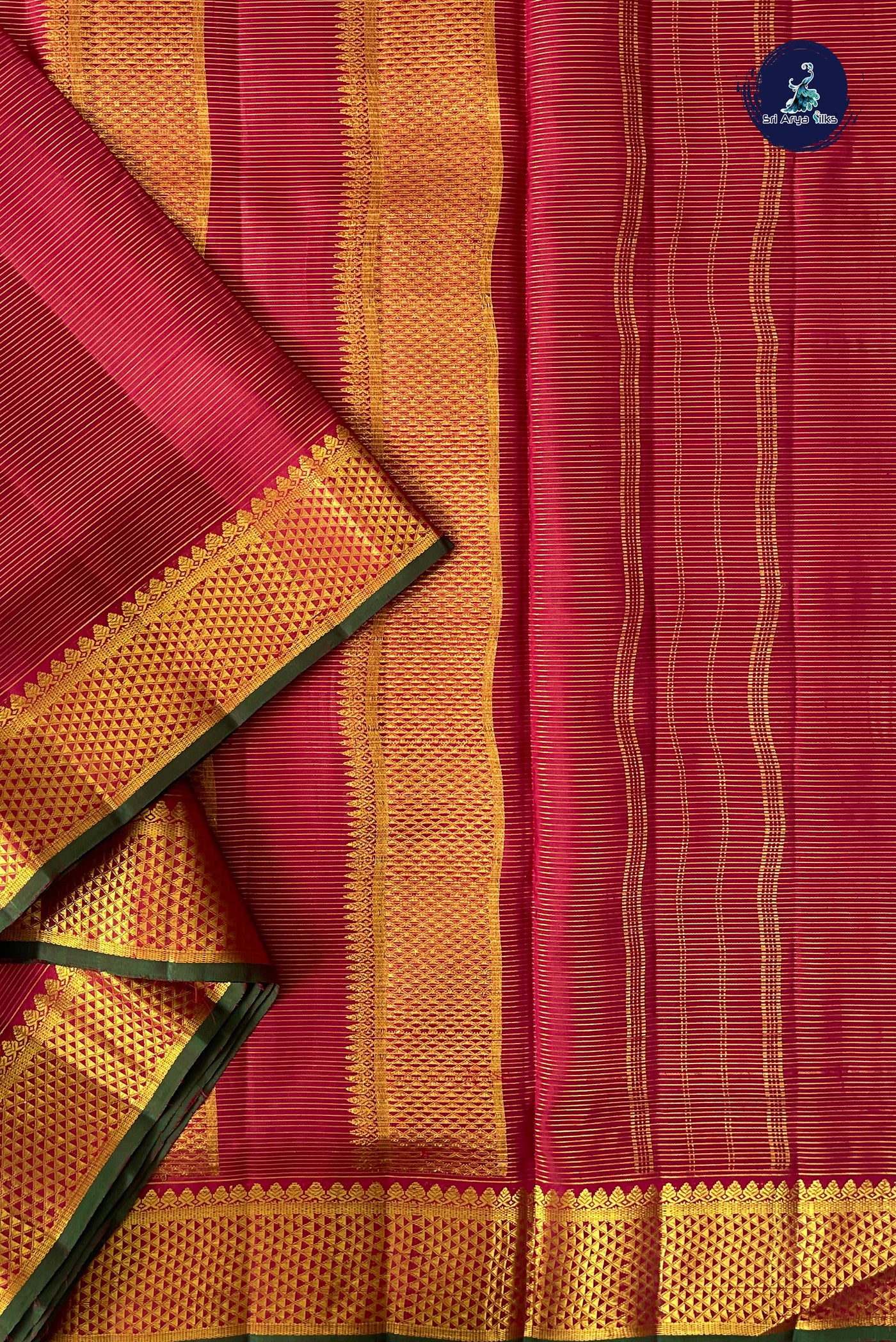 Arakku Madisar 10 Yards Silk Saree With Vaira Oosi Pattern