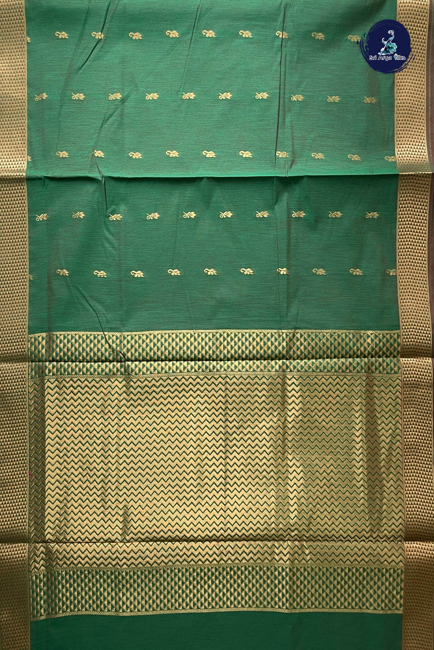 Manthulir Madisar Semi Silk Cotton Saree With Zari Buttas Pattern