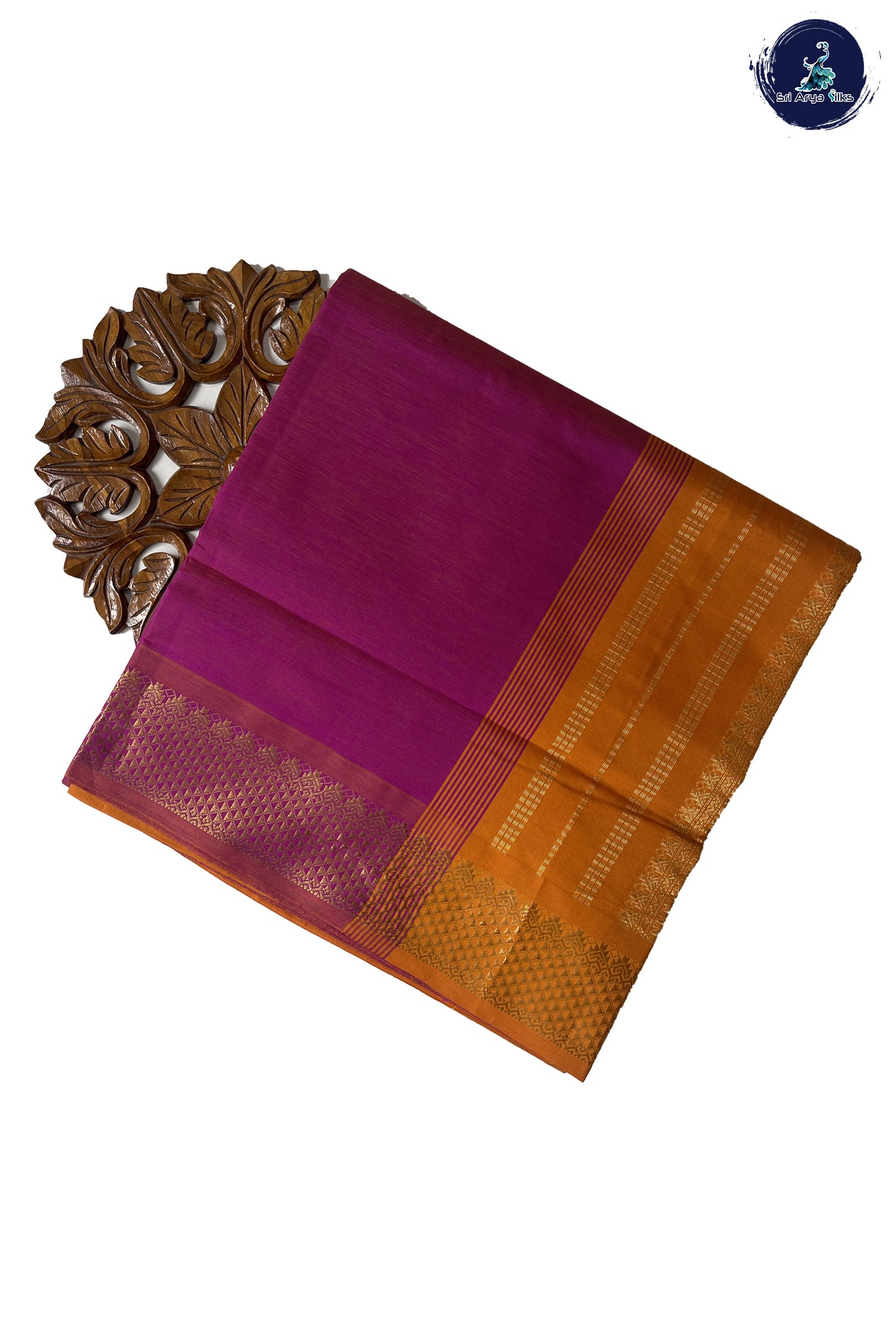 Dual Tone Pink Madisar Semi Silk Cotton Saree With Plain Pattern