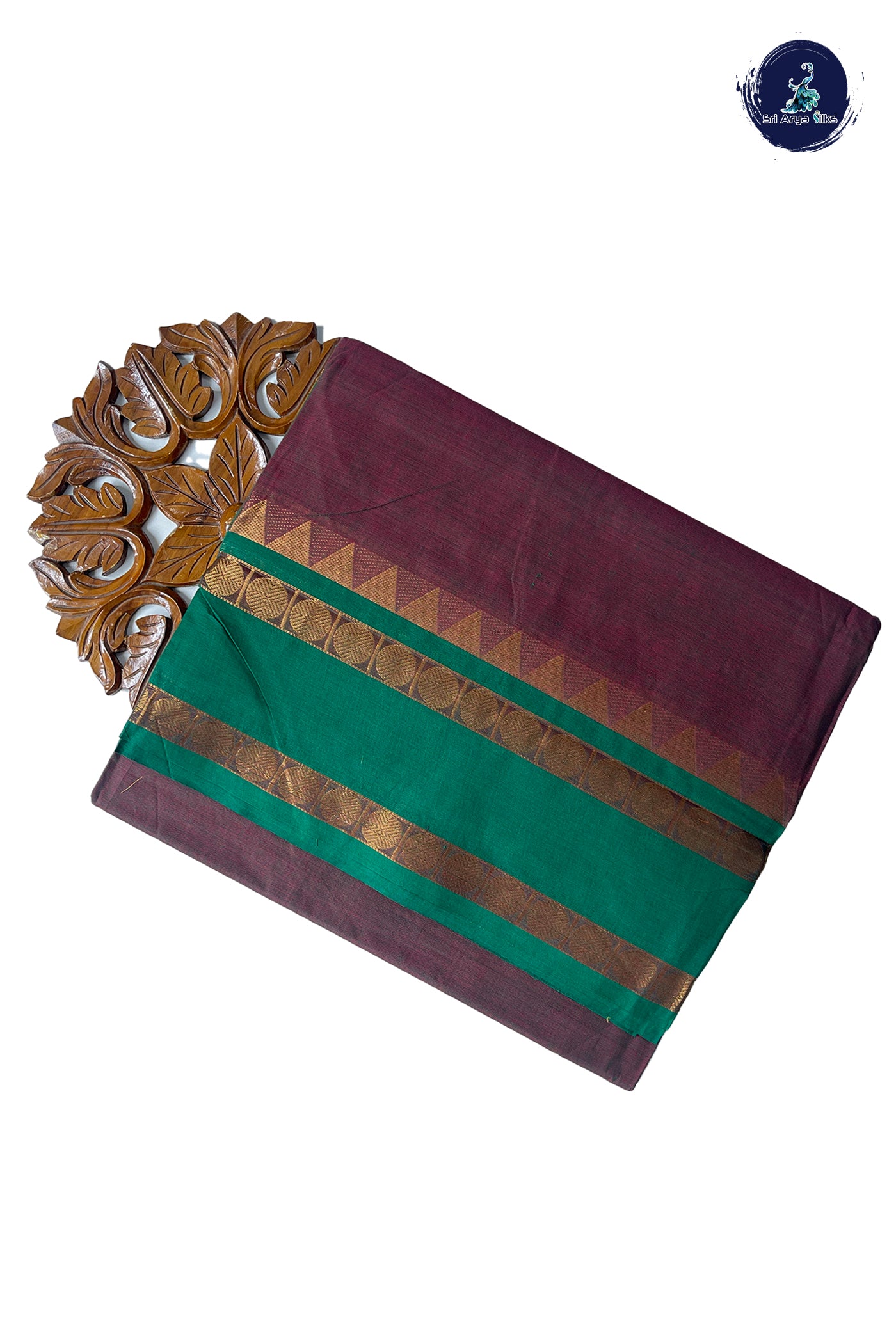 Manthulir 10 Yards Madisar Cotton Saree With Plain Pattern