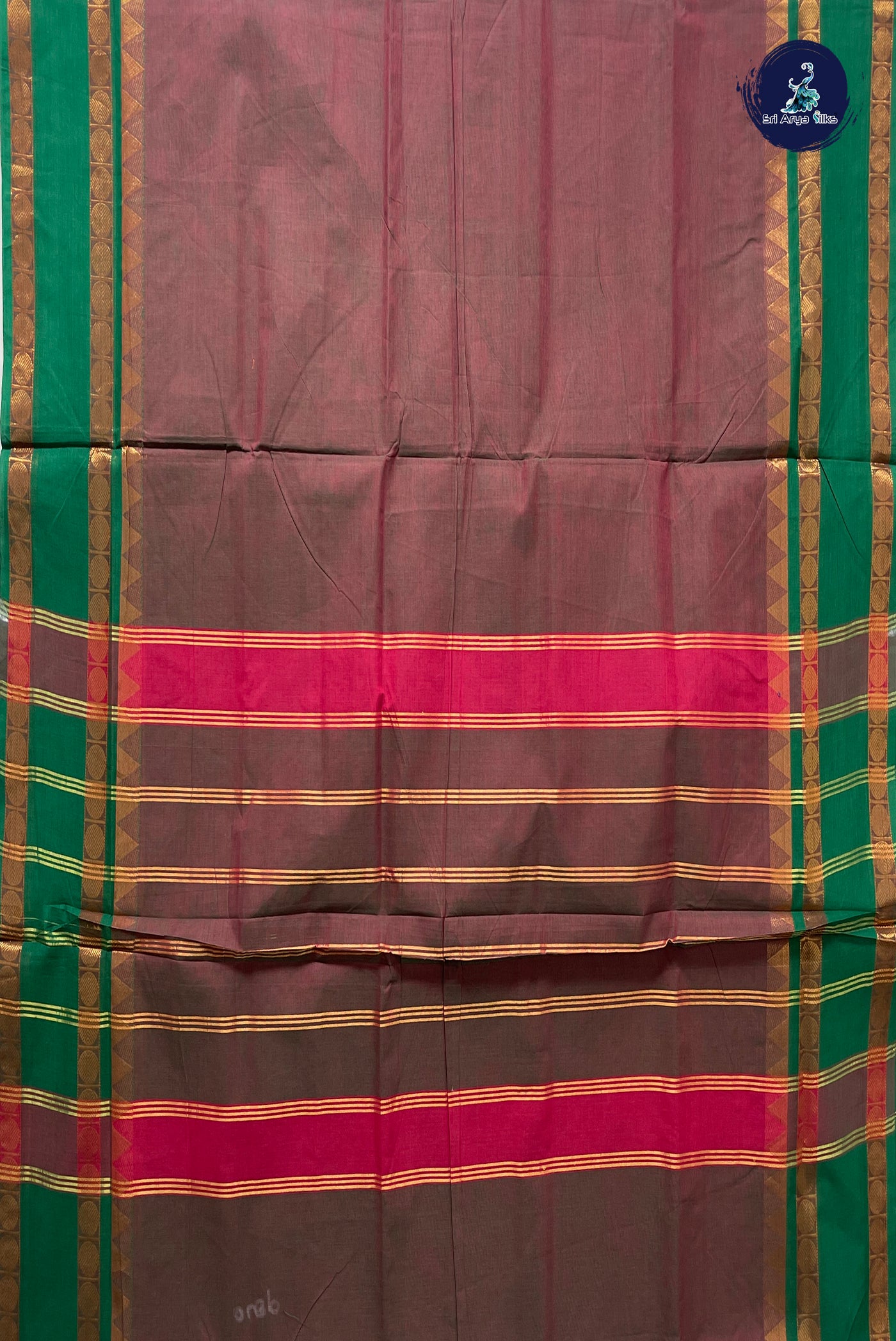 Manthulir 10 Yards Madisar Cotton Saree With Plain Pattern