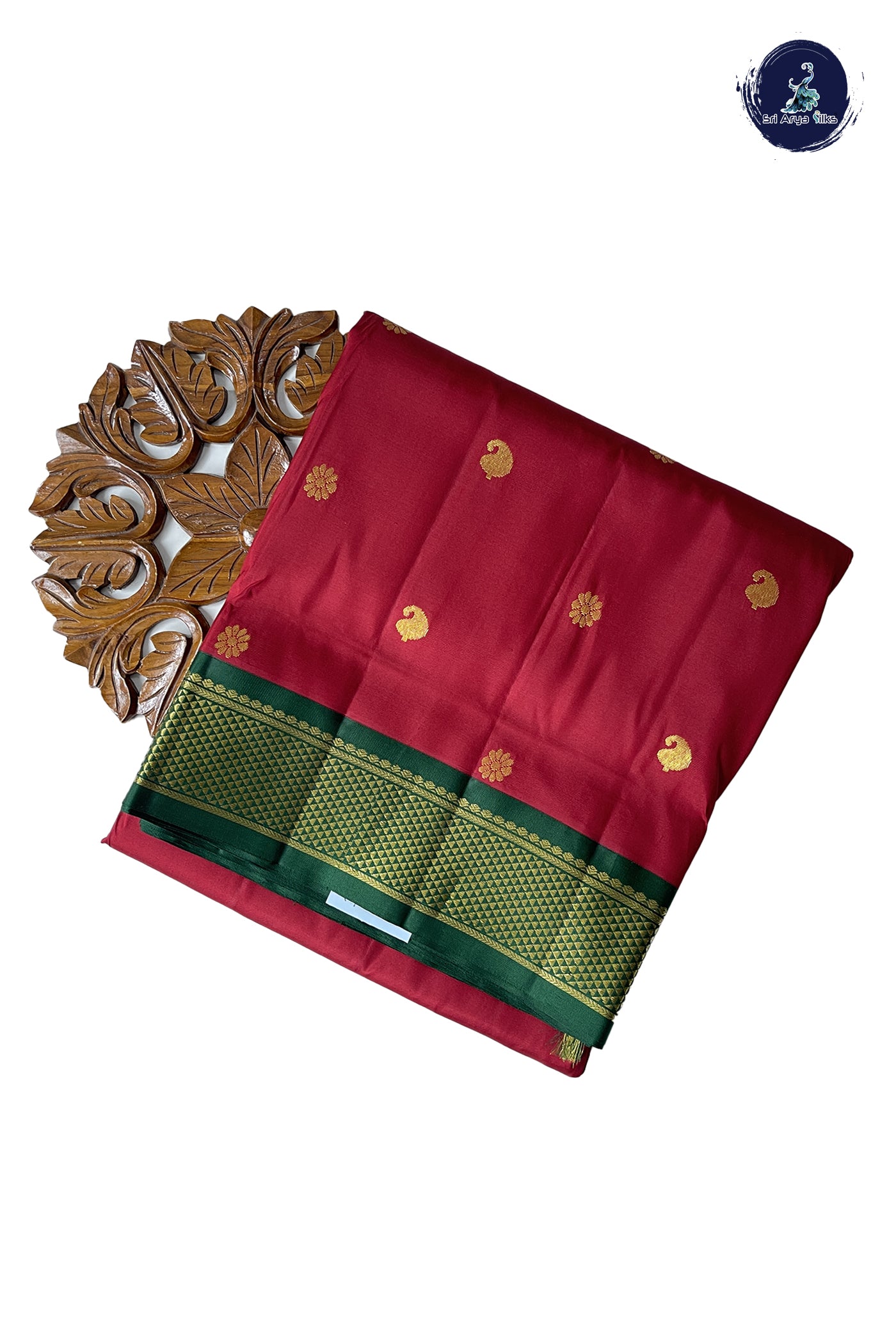 Arakku Madisar 10 Yards Silk Saree With Zari Buttas Pattern