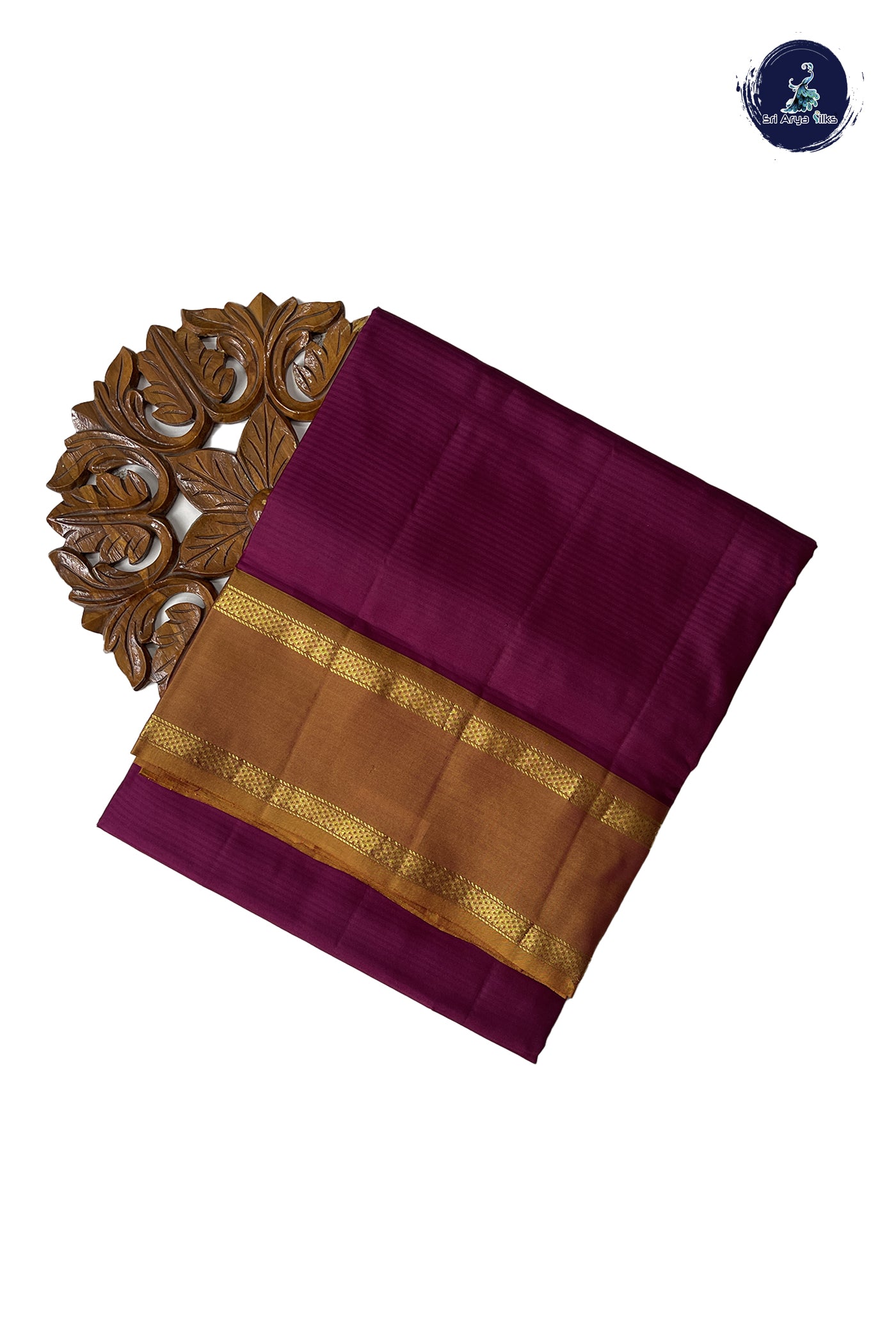 Magenta Madisar 10 Yards Silk Saree With Doria Lines Pattern