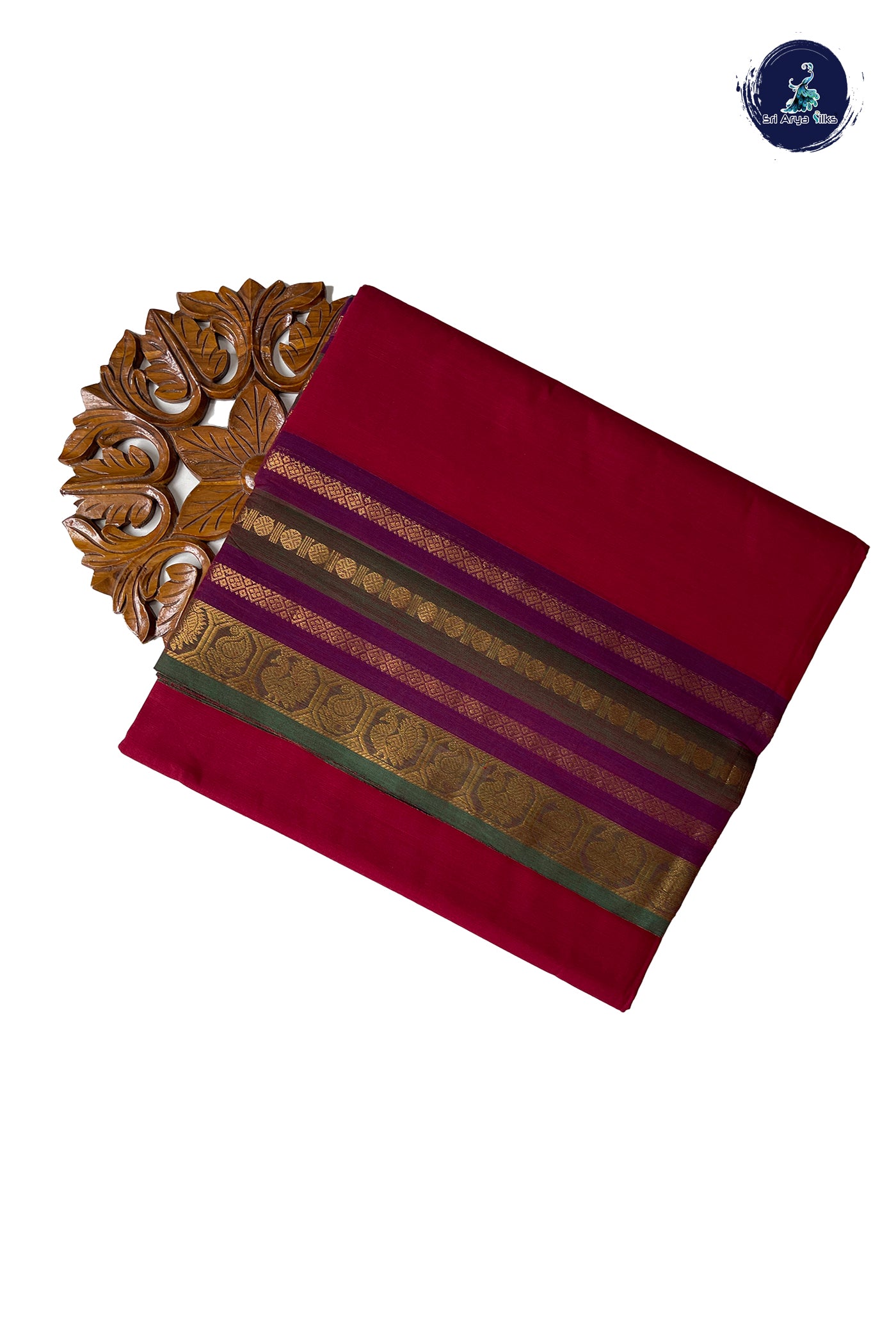 Arakku 10 Yards Madisar Cotton Saree With Plain Pattern