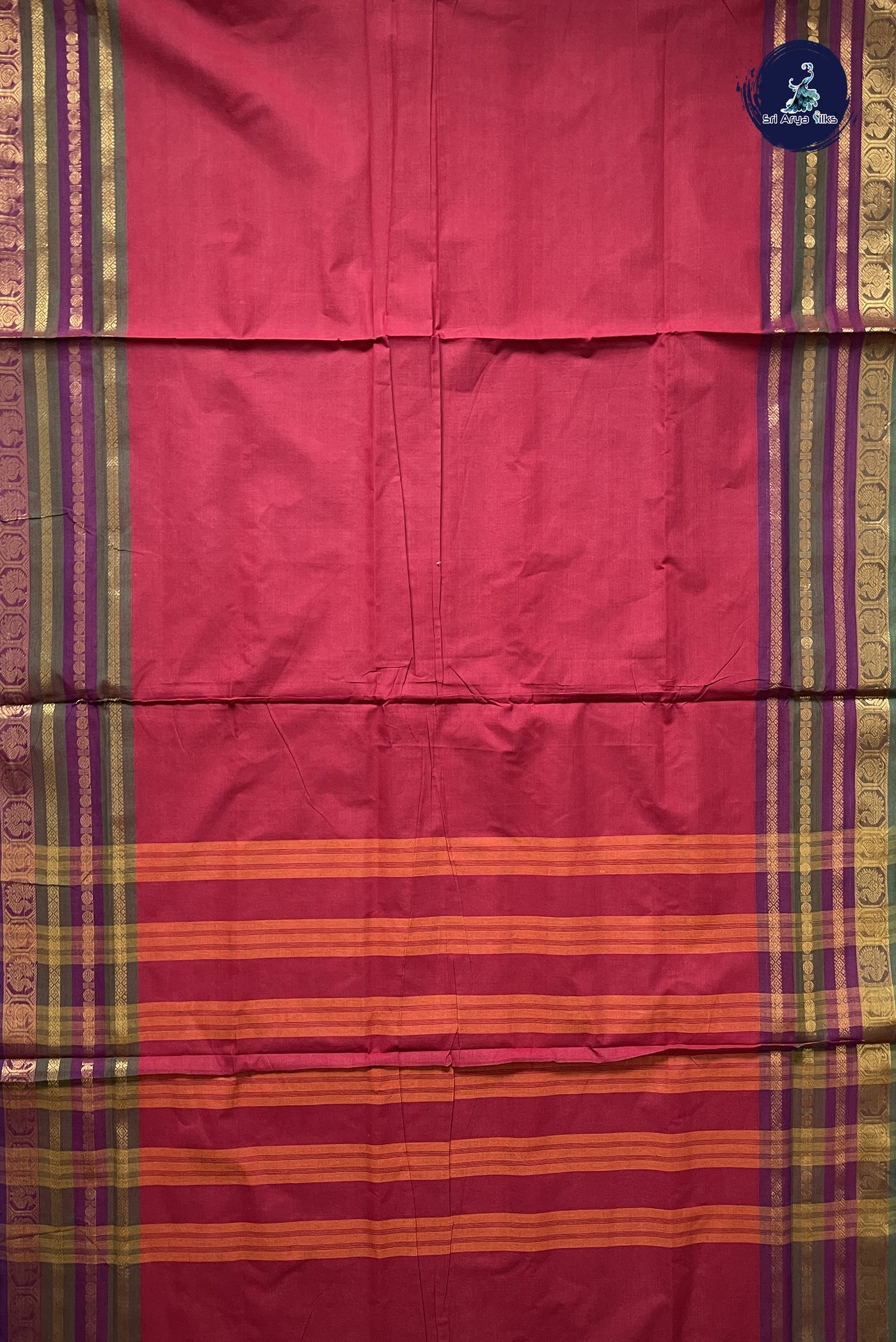 Arakku 10 Yards Madisar Cotton Saree With Plain Pattern