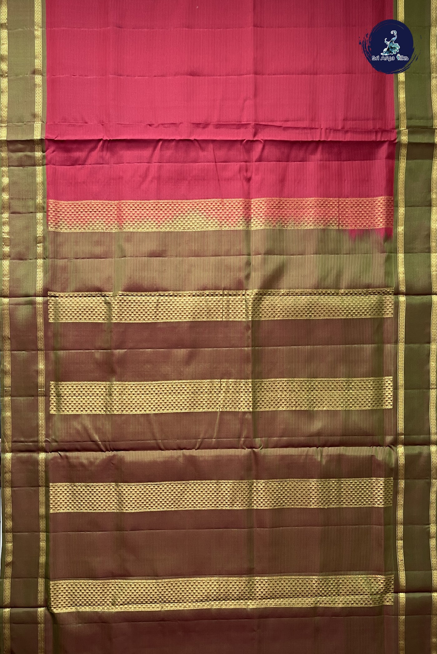 Arakku Madisar 10 Yards Silk Saree With Doria Lines Pattern