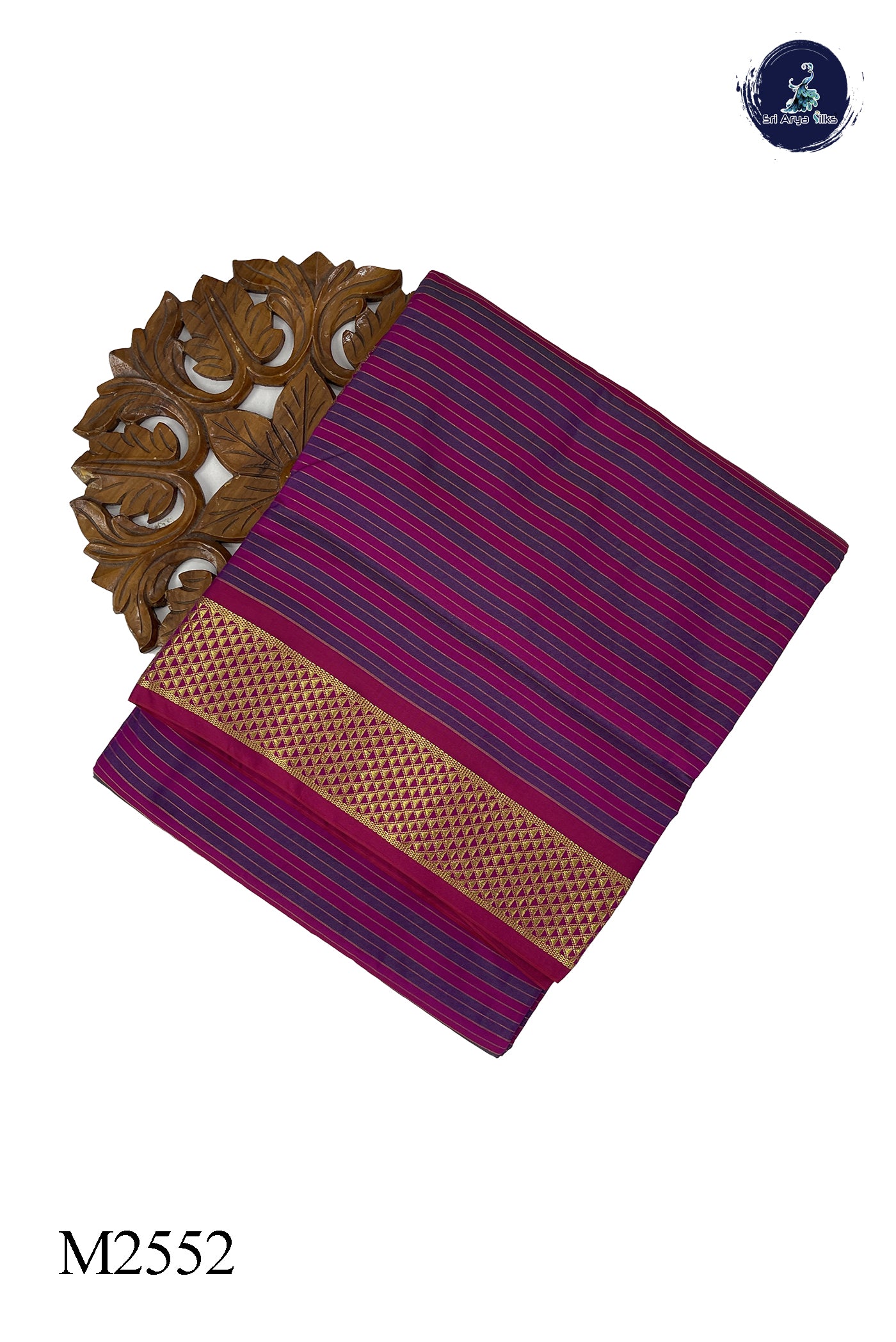 Multi Colour Madisar Semi Silk Saree With Stripes Pattern