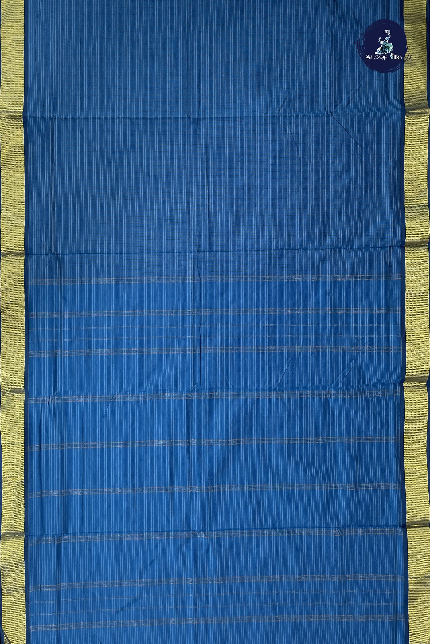 Blue Madisar Semi Silk Saree With Checked Pattern