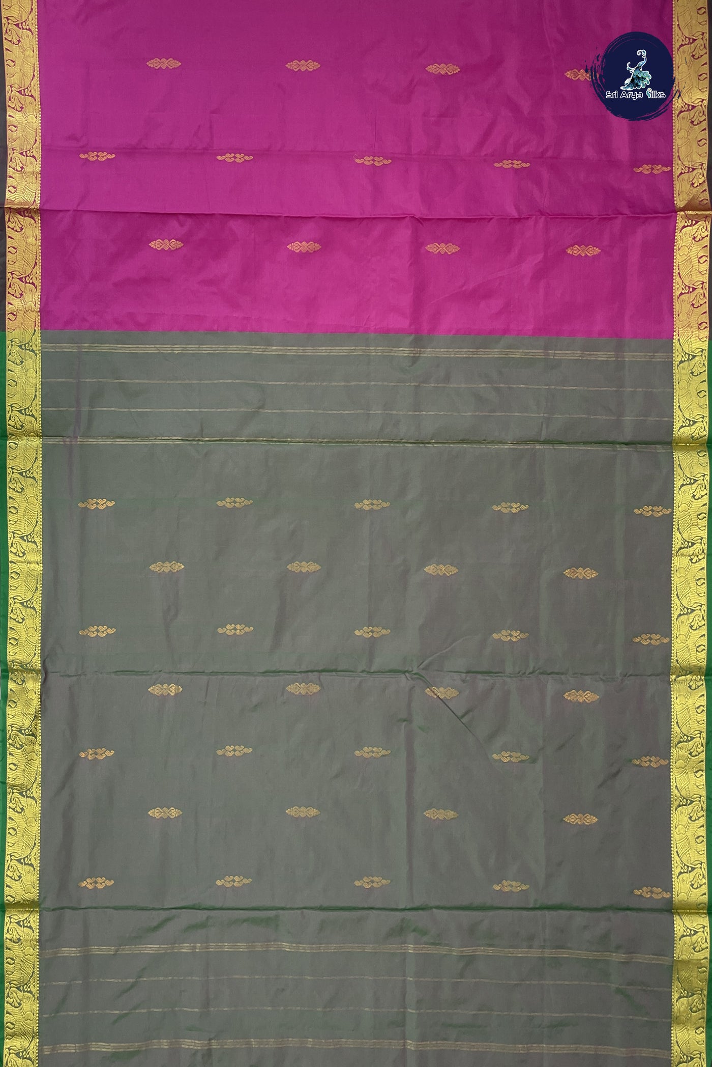 Pink Madisar Semi Silk Saree With Zari Buttas Pattern