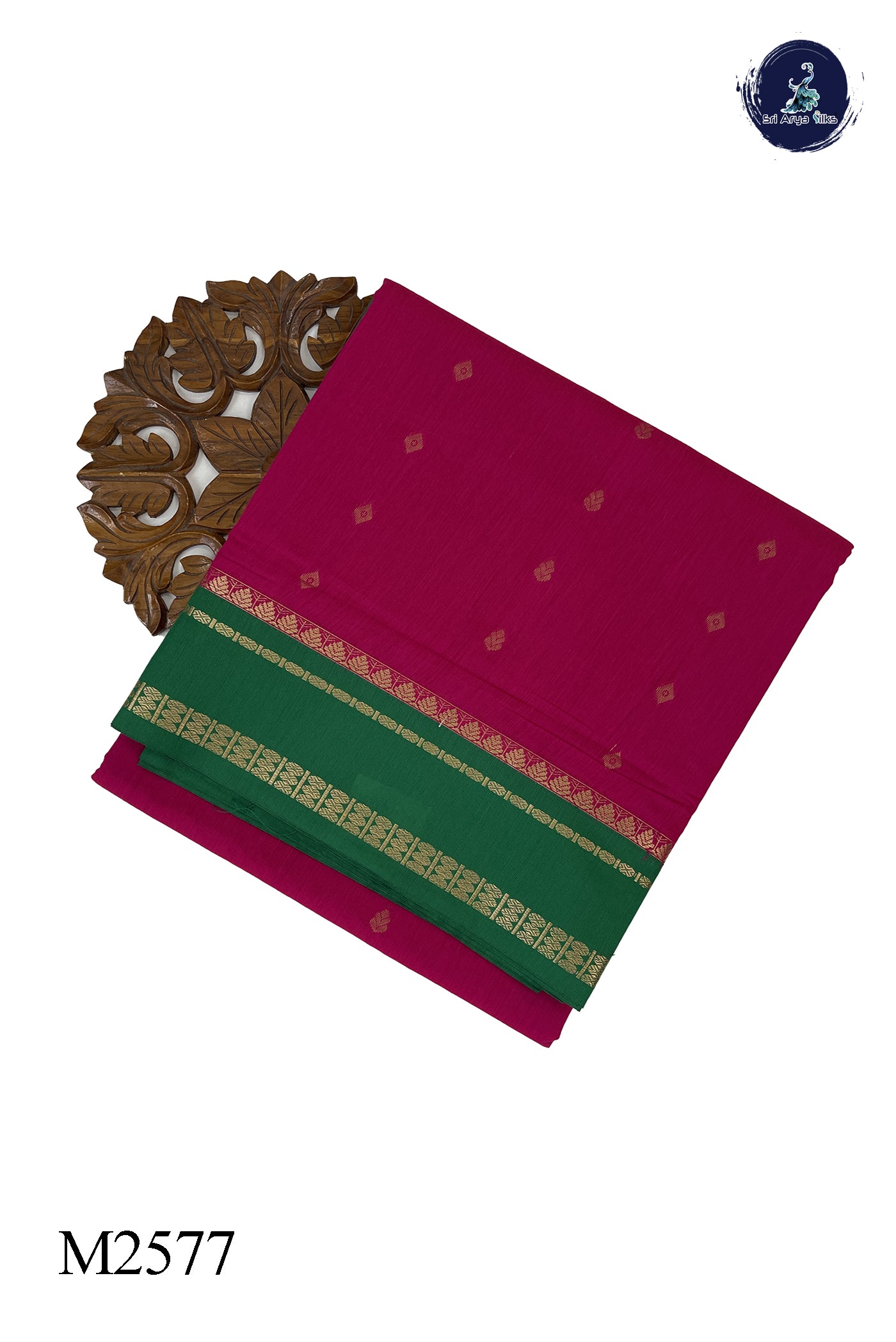 Pink Madisar Semi Silk Cotton Saree With Zari Buttas Pattern