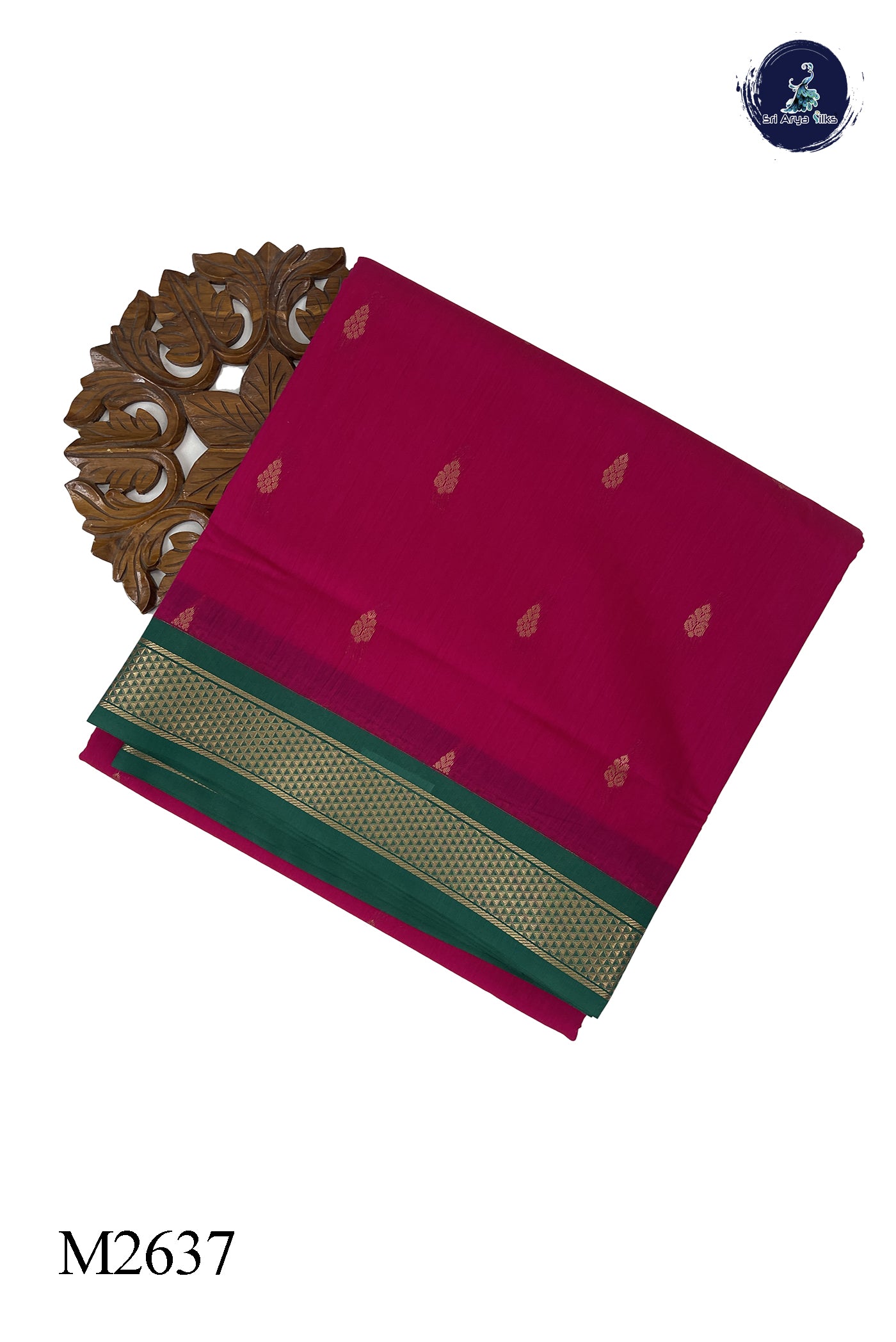 Pink Madisar Semi Silk Cotton Saree With Zari Buttas Pattern