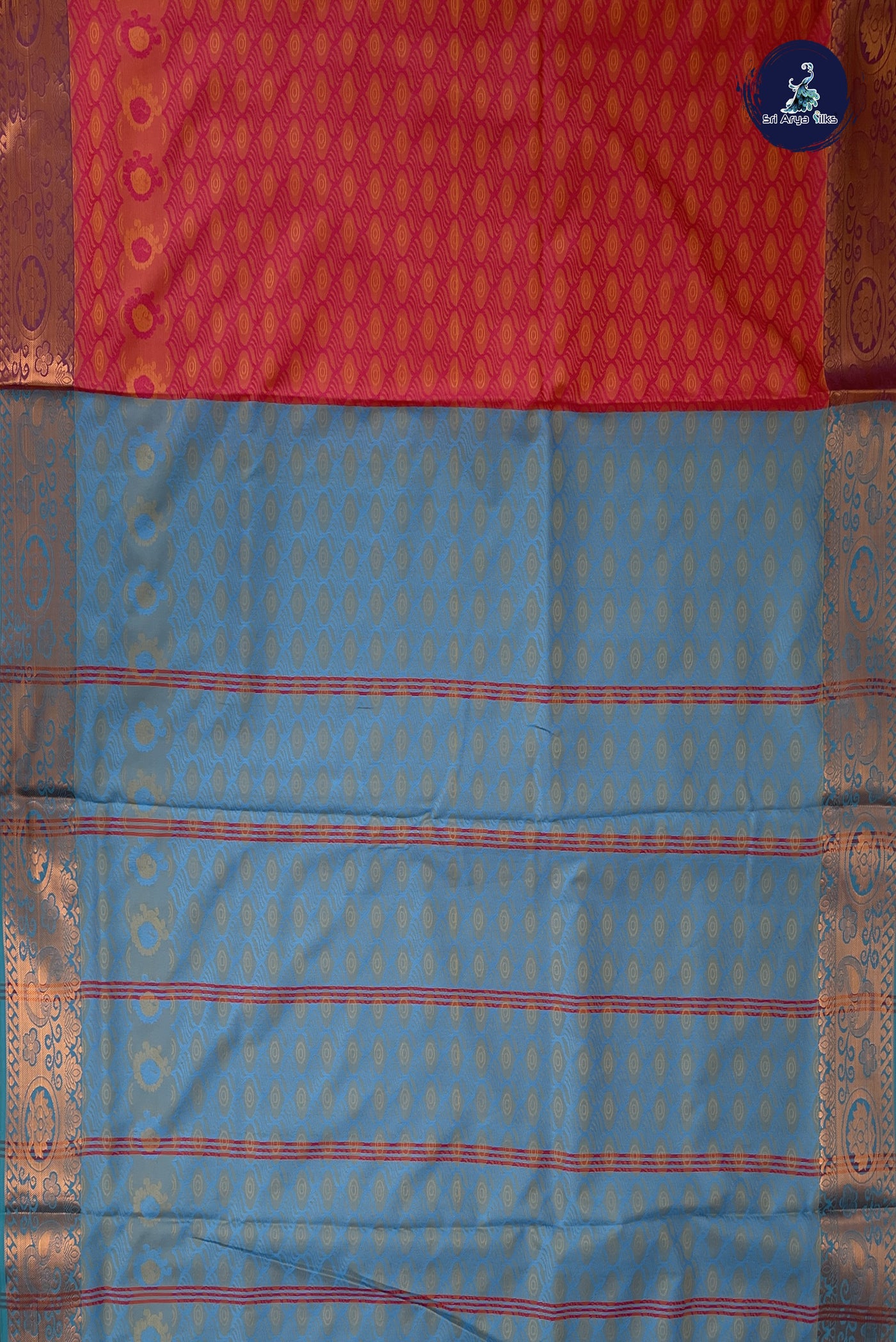 Dual Tone Pink Madisar Semi Silk Saree With Embossed Pattern