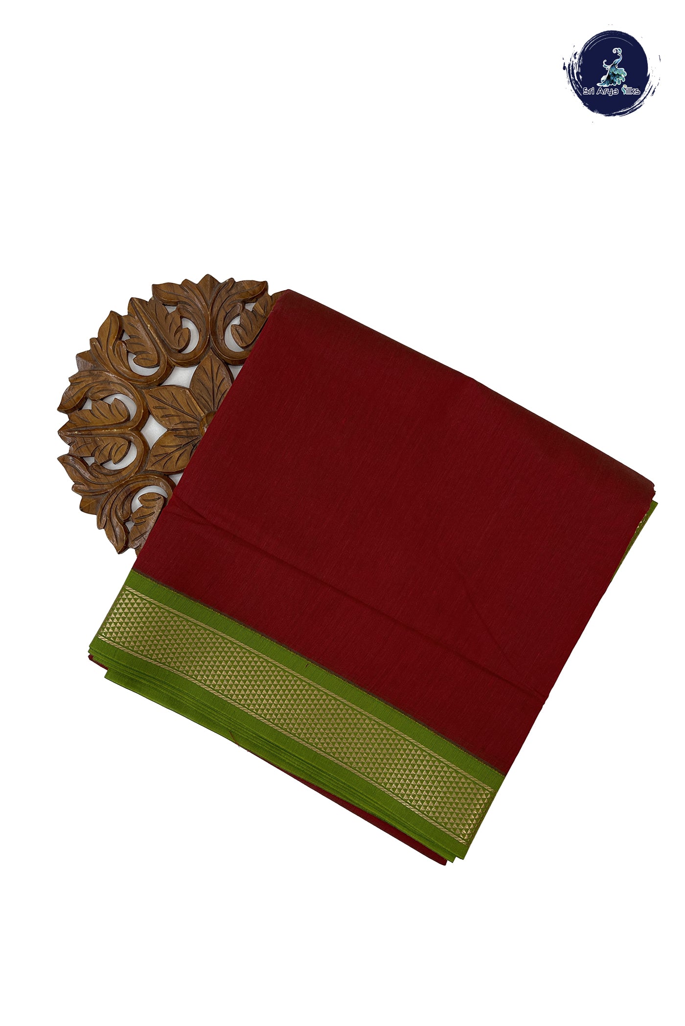 Dual Tone Brown Madisar Semi Silk Cotton Saree With Plain Pattern