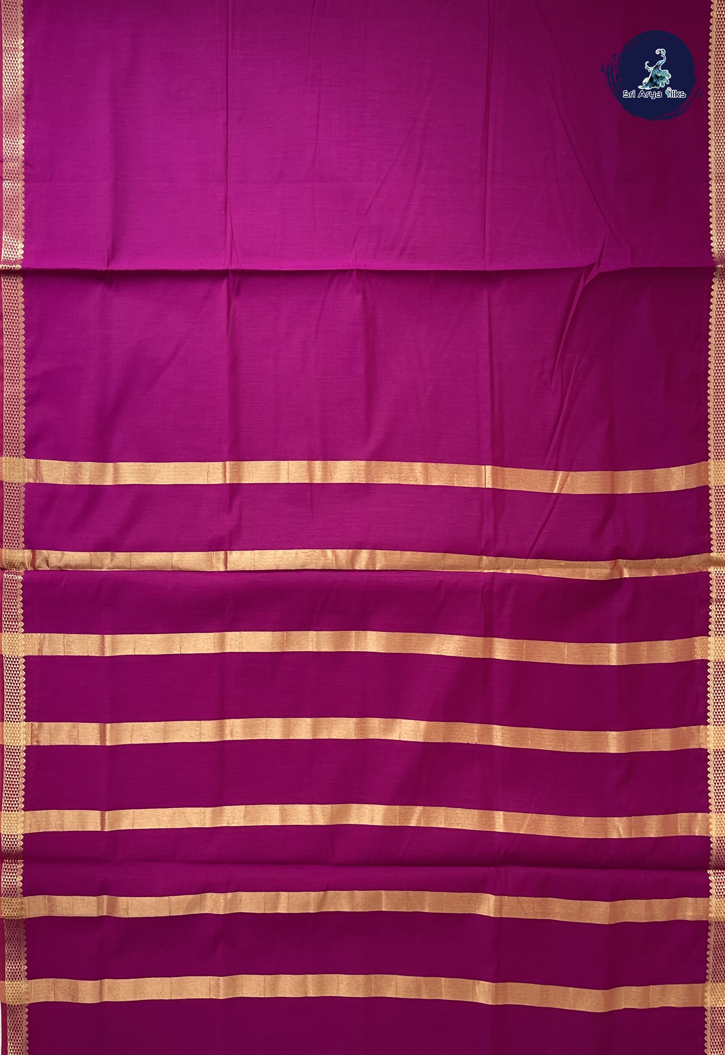 Vadamalli Madisar Semi Silk Cotton Saree With Plain Pattern