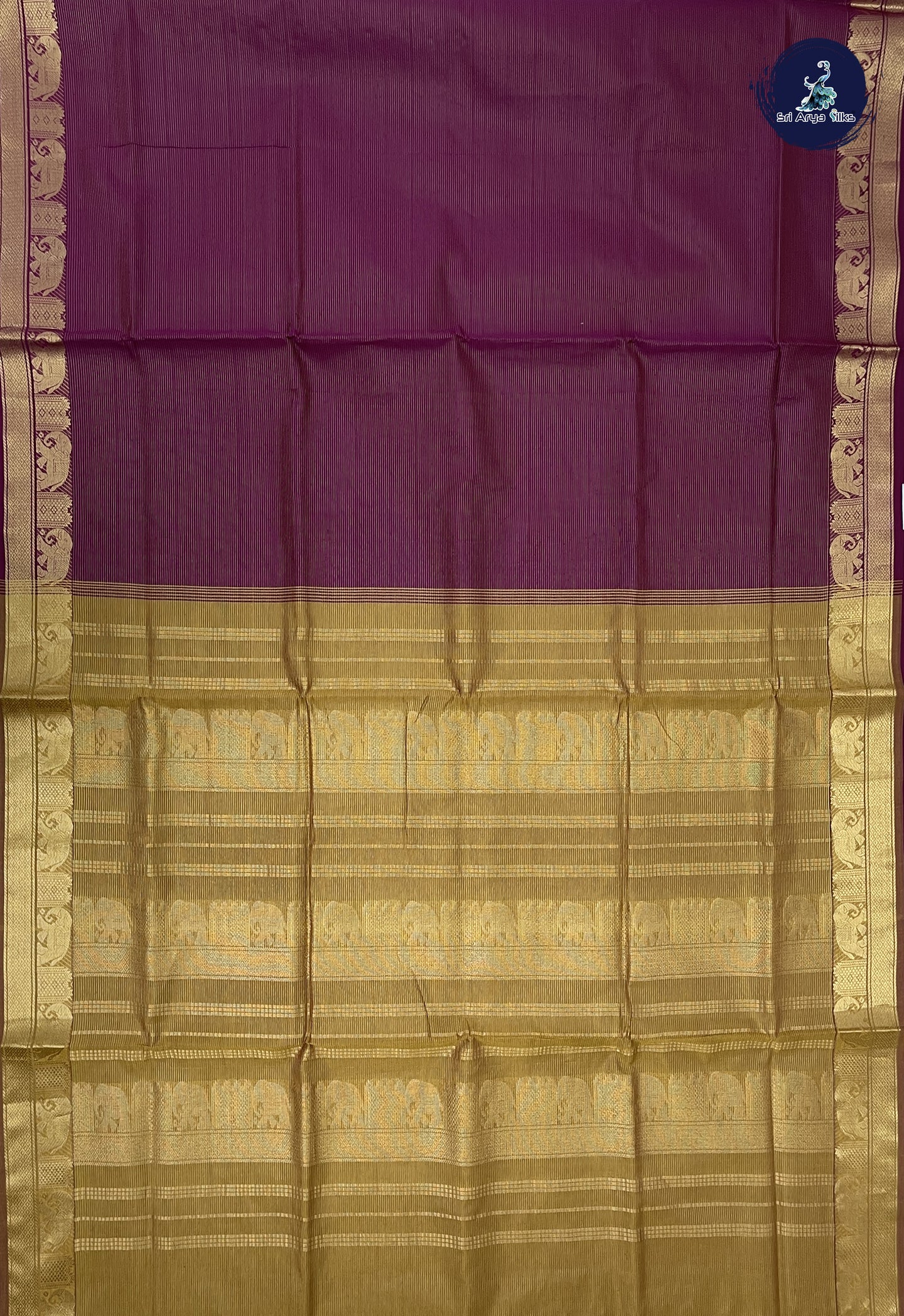 Brown Madisar Semi Silk Cotton Saree With Vaira Oosi Pattern