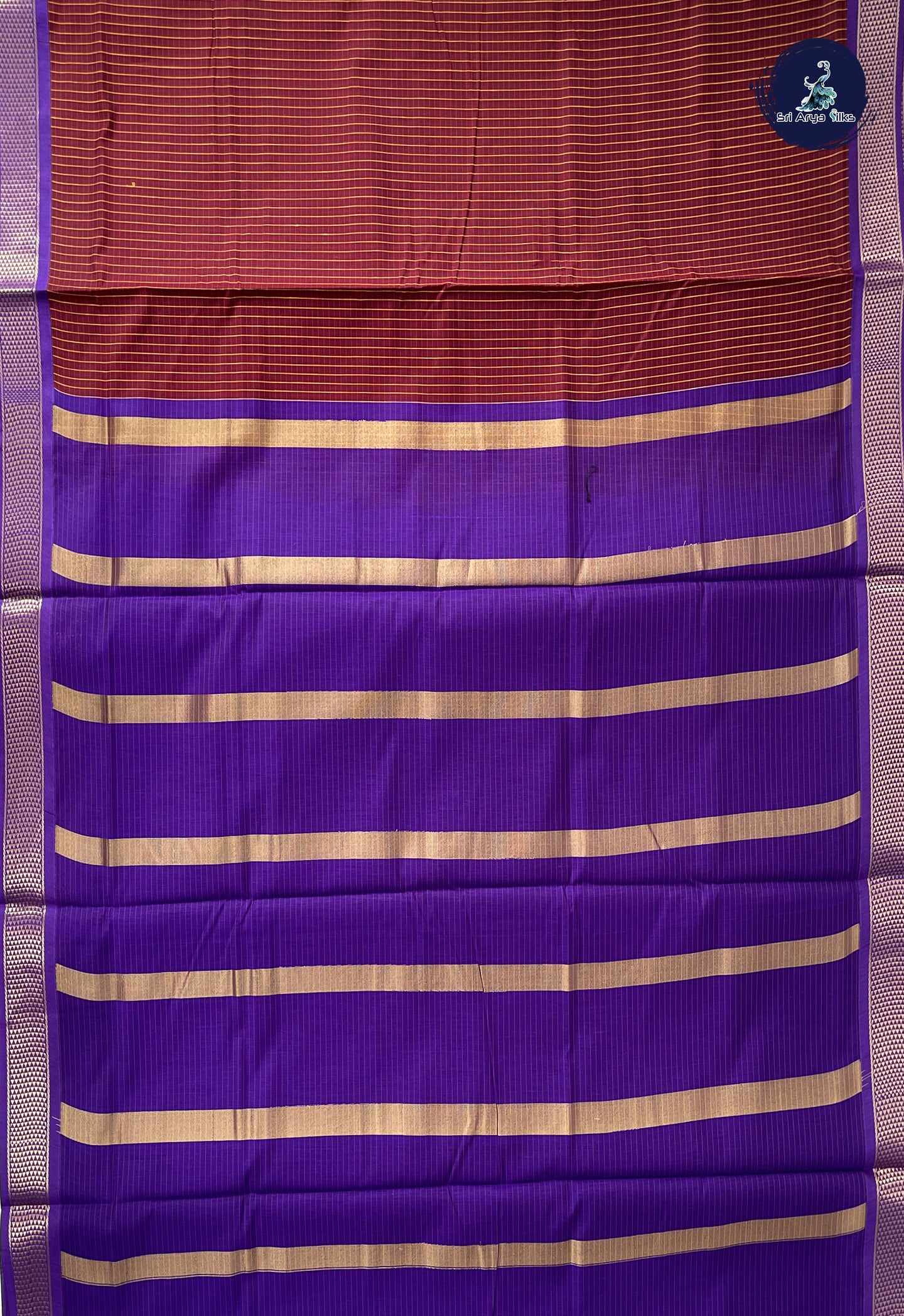 Arakku Madisar Semi Silk Cotton Saree With Checked Pattern